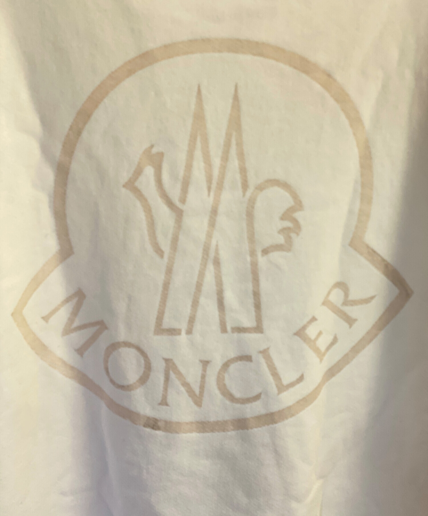 MONCLER/モンクレール /M /ホワイト /フロントロゴプリントTシャツ 