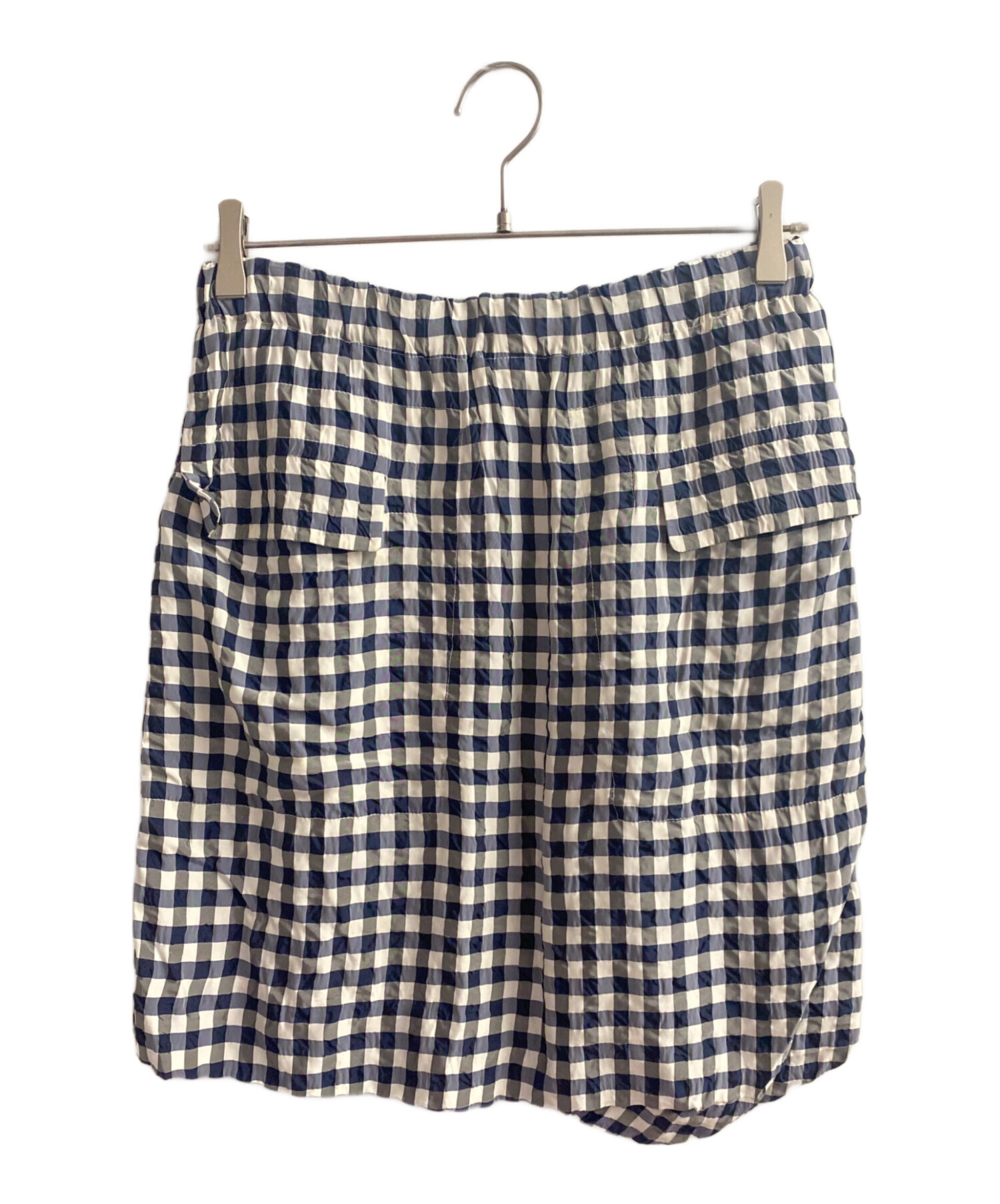 中古・古着通販】MARNI (マルニ) ギンガムチェックスカート ブルー