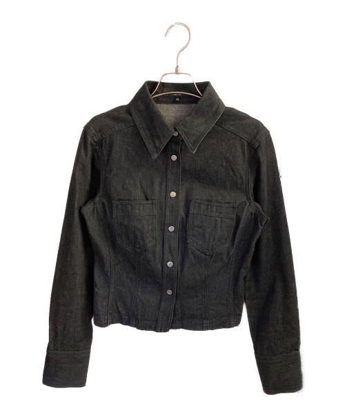 美品　グッチ デニムジャケット ブラック　コットン100%　サイズ42 中古・古着通販】GUCCI (グッチ) デニムジャケット ブラック サイズ:42