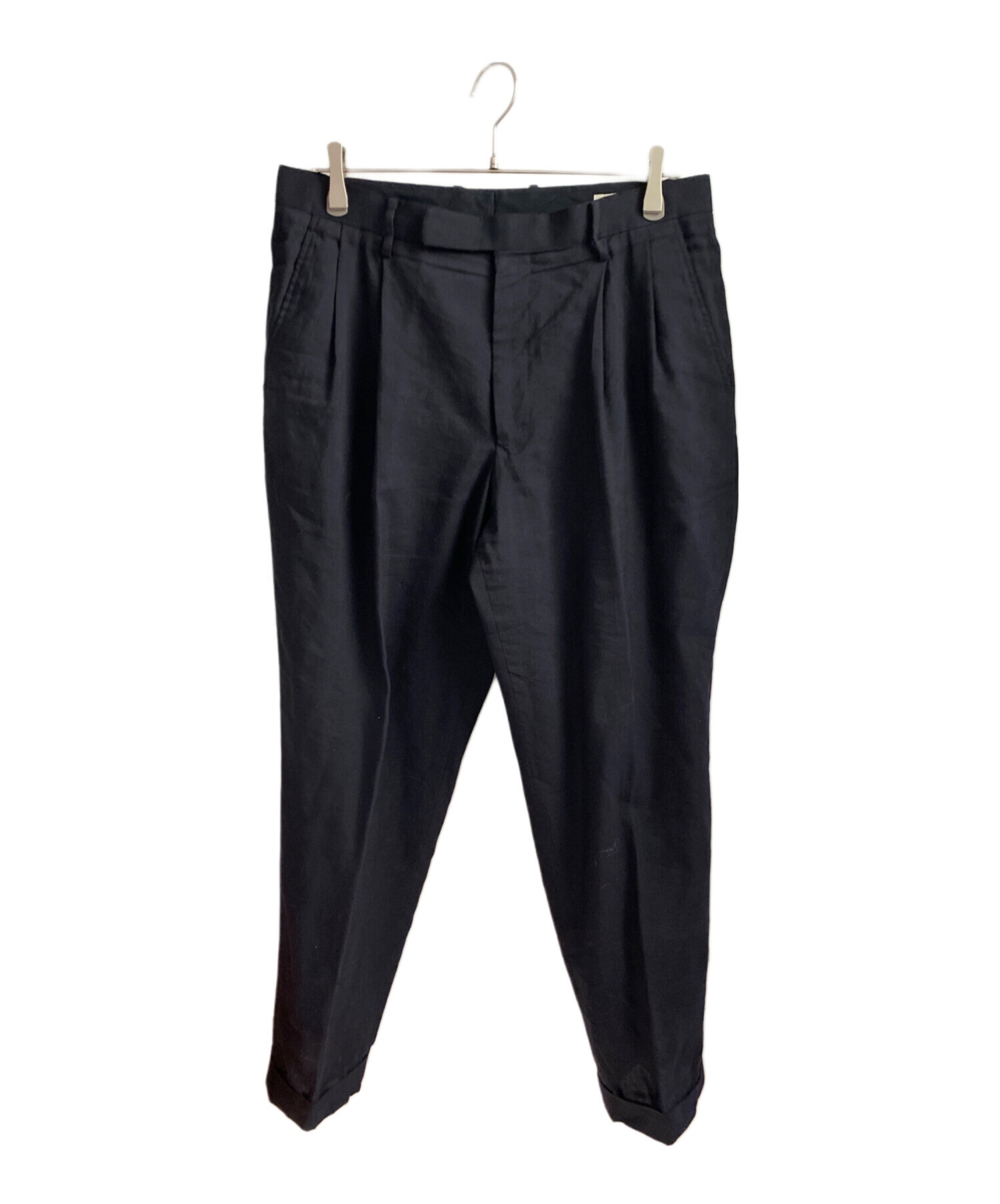 中古・古着通販】COMOLI (コモリ) リネンウールスラックス ネイビー