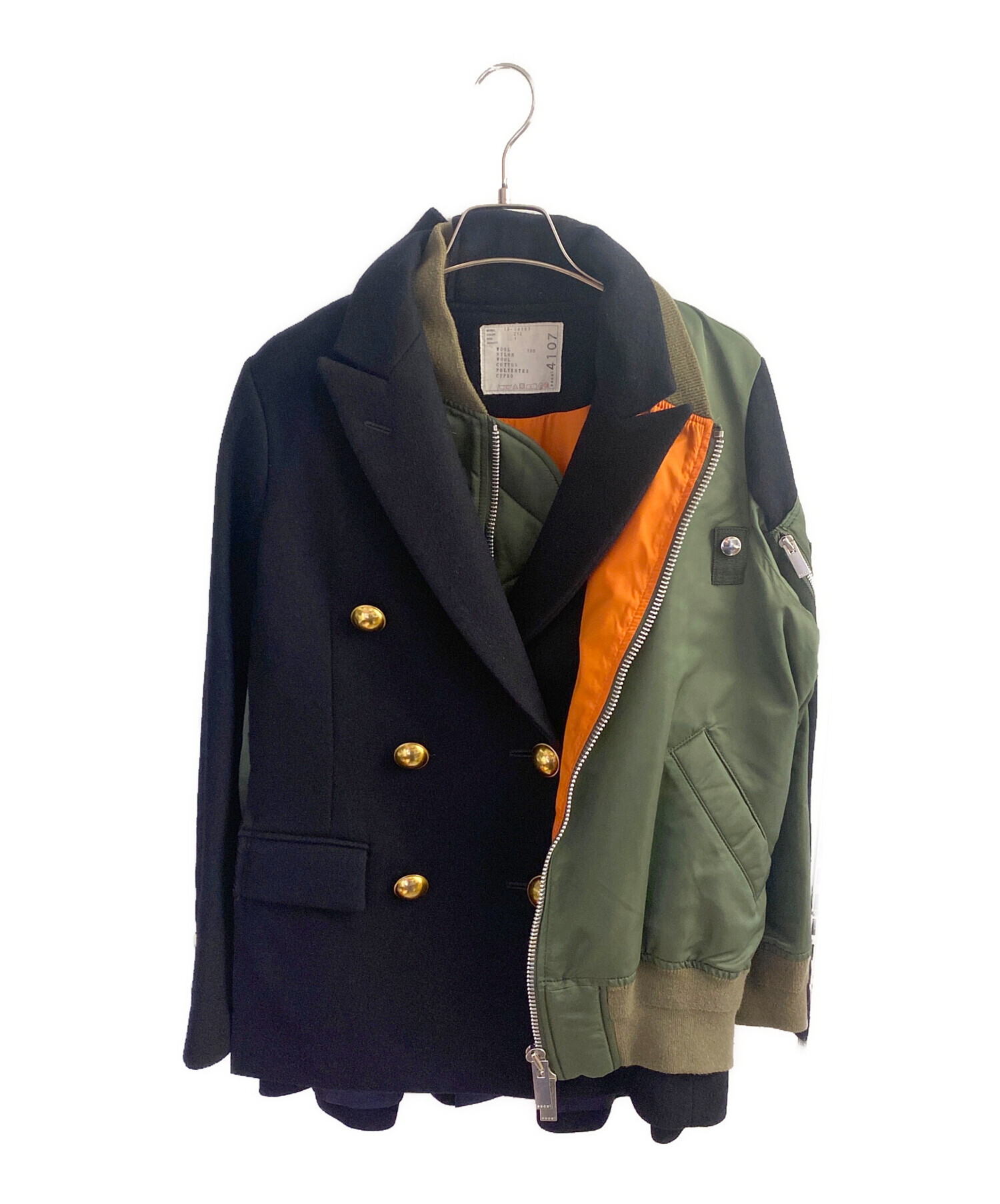 中古・古着通販】sacai (サカイ) MA-1 ダブルジャケット ドッキング