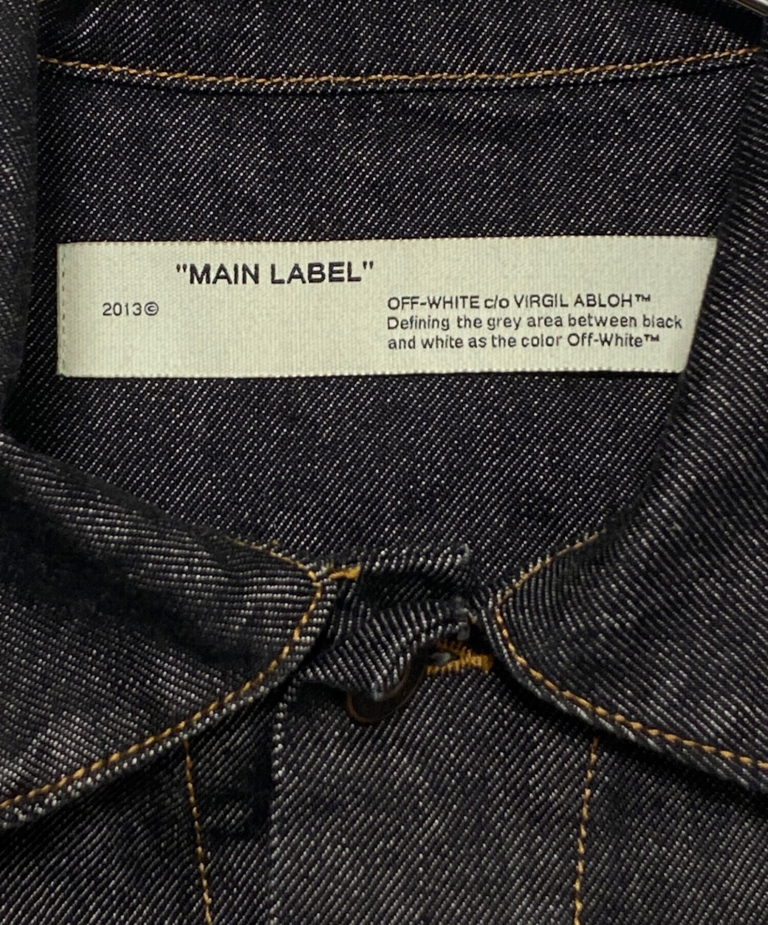 中古・古着通販】OFFWHITE (オフホワイト) デニムジャケット グレー