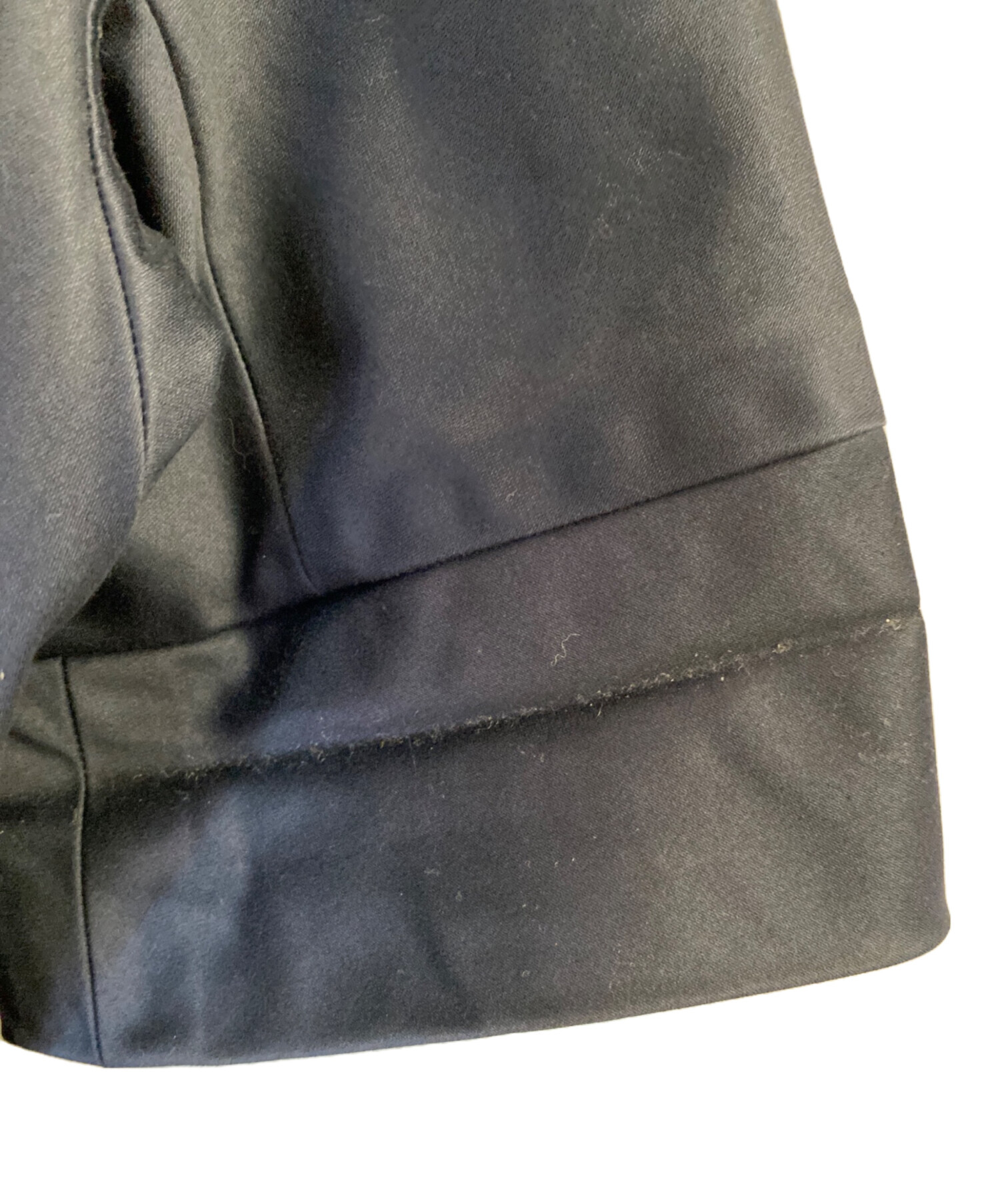 中古・古着通販】CHANEL (シャネル) シルク半袖ワンピース ネイビー 