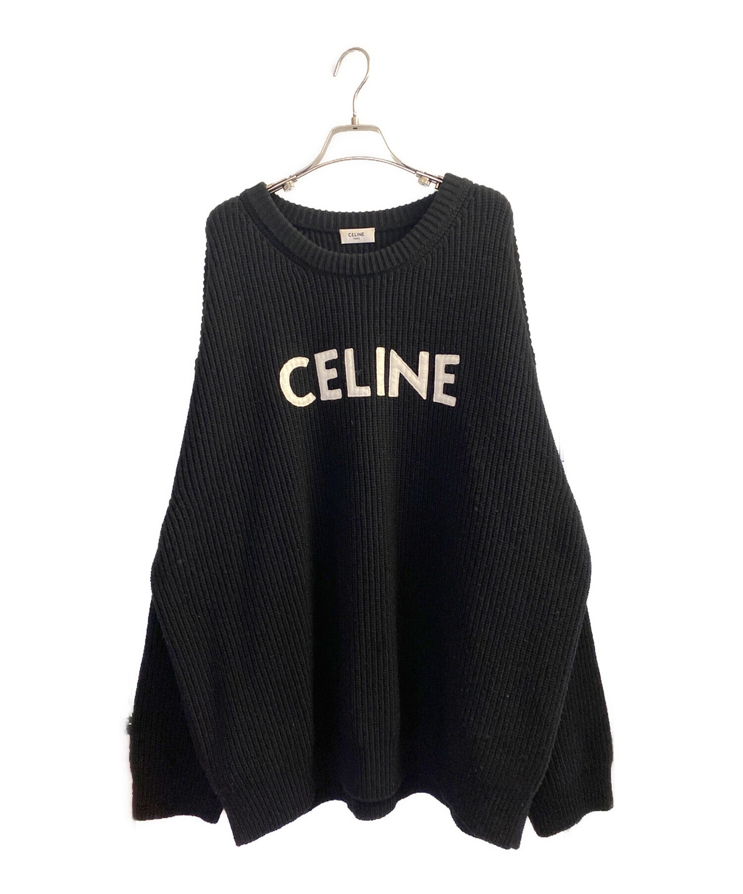 CELINE オーバーサイズ セーター / ウール ブラック 山田涼介さん着用♪【CELINE】 オーバーサイズ ウール セーター