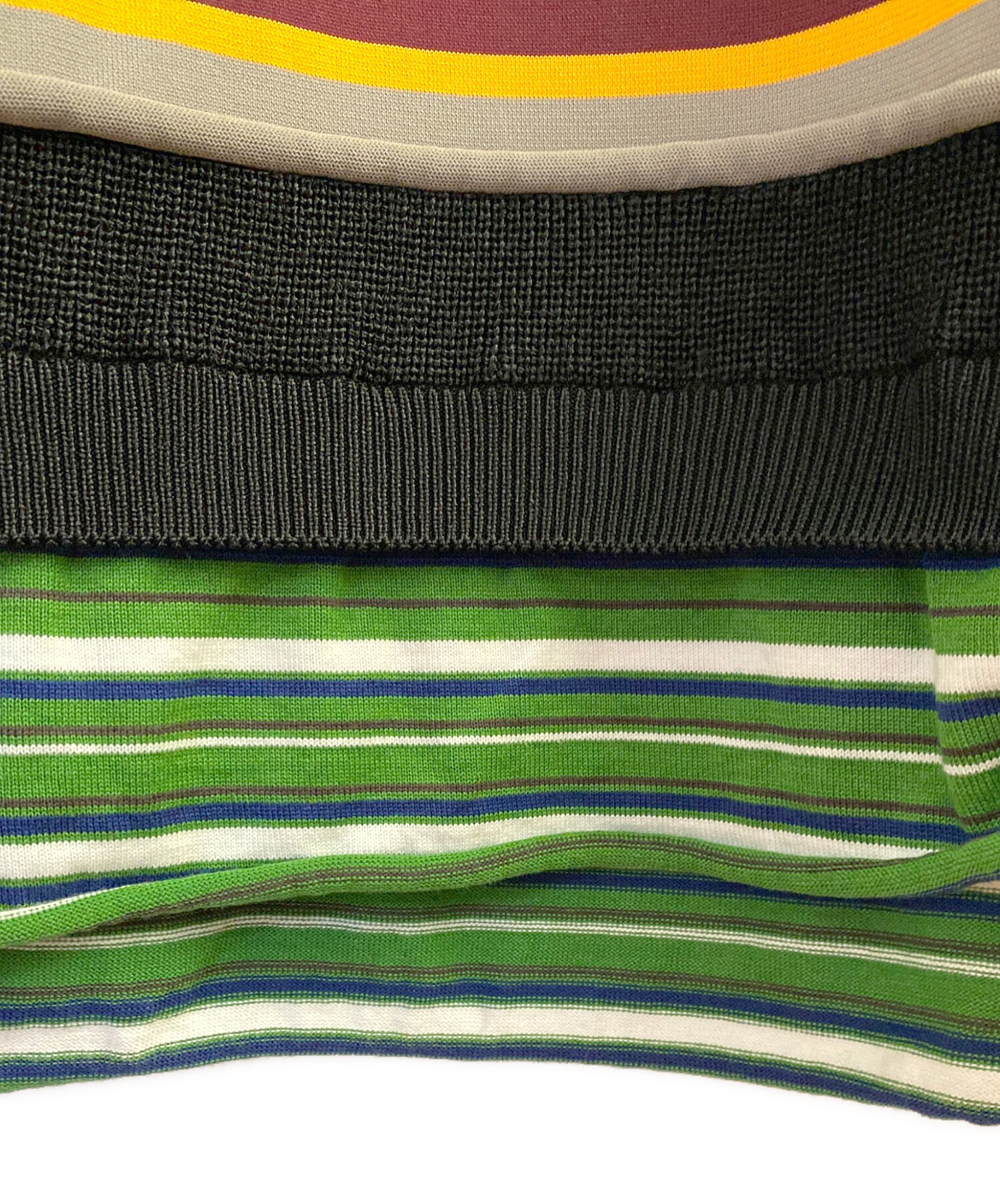 中古・古着通販】KOLOR (カラー) BEACON switching border knit polo