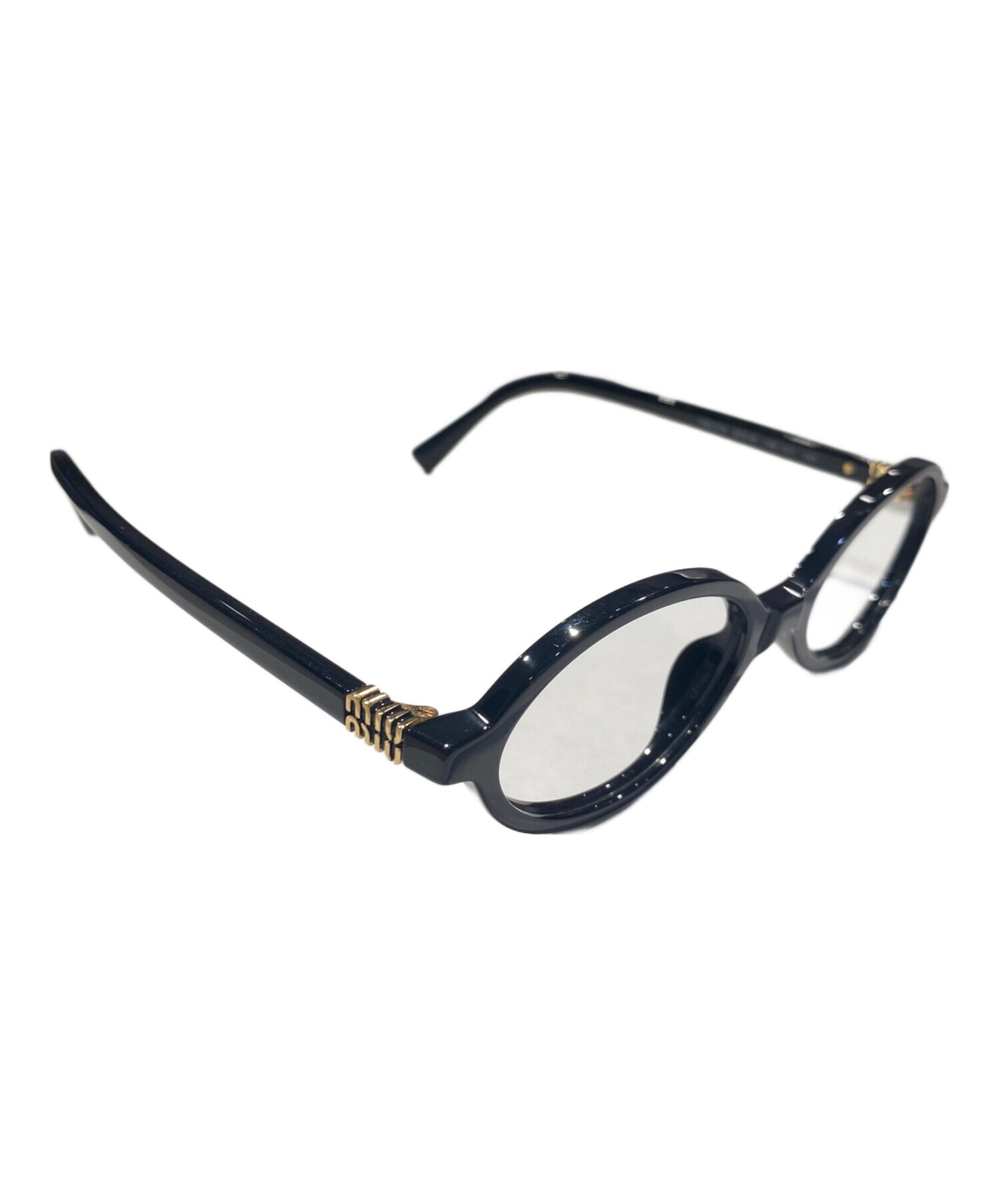 MIU MIU メガネ ブラック 伊達メガネ 伊達メガネ Miumiu メガネ 美品 Miu Miu 伊達メガネ アイウェア 52 19