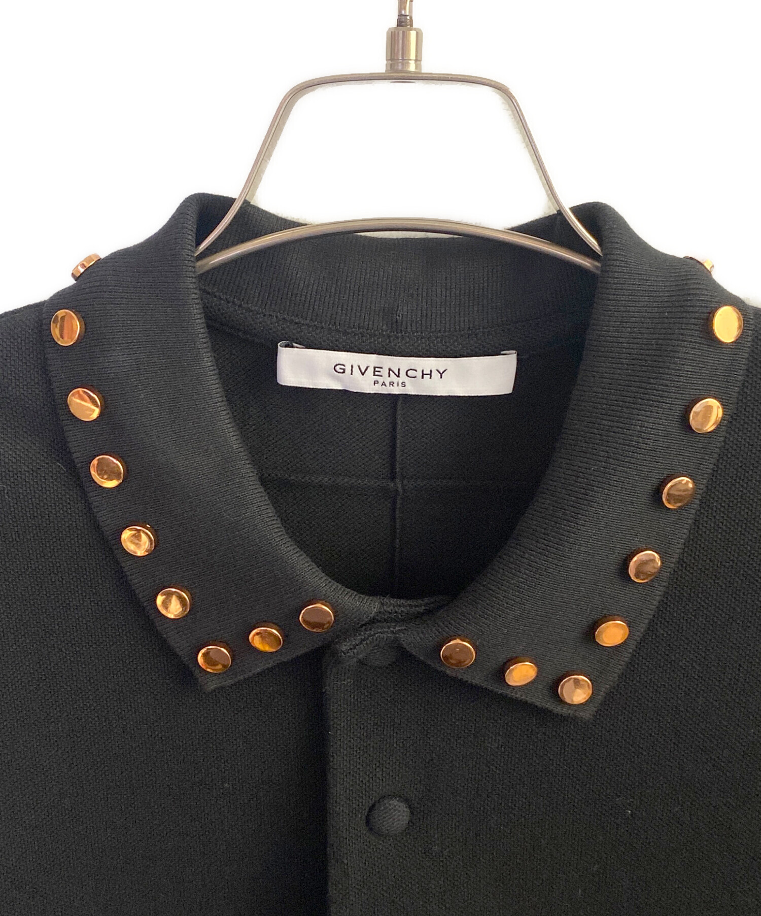 中古・古着通販】GIVENCHY (ジバンシィ) スタッズポロシャツ ブラック
