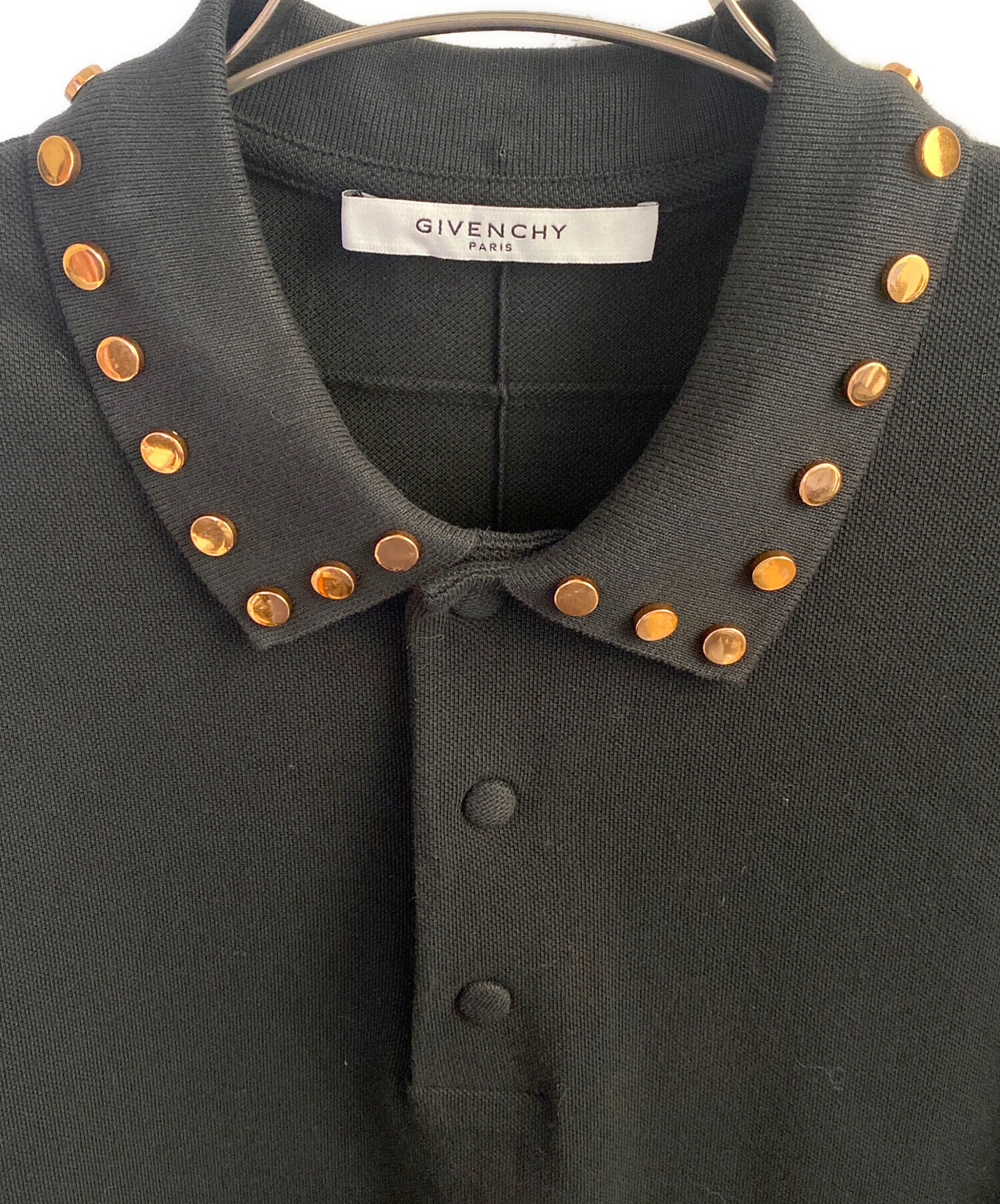 中古・古着通販】GIVENCHY (ジバンシィ) スタッズポロシャツ ブラック