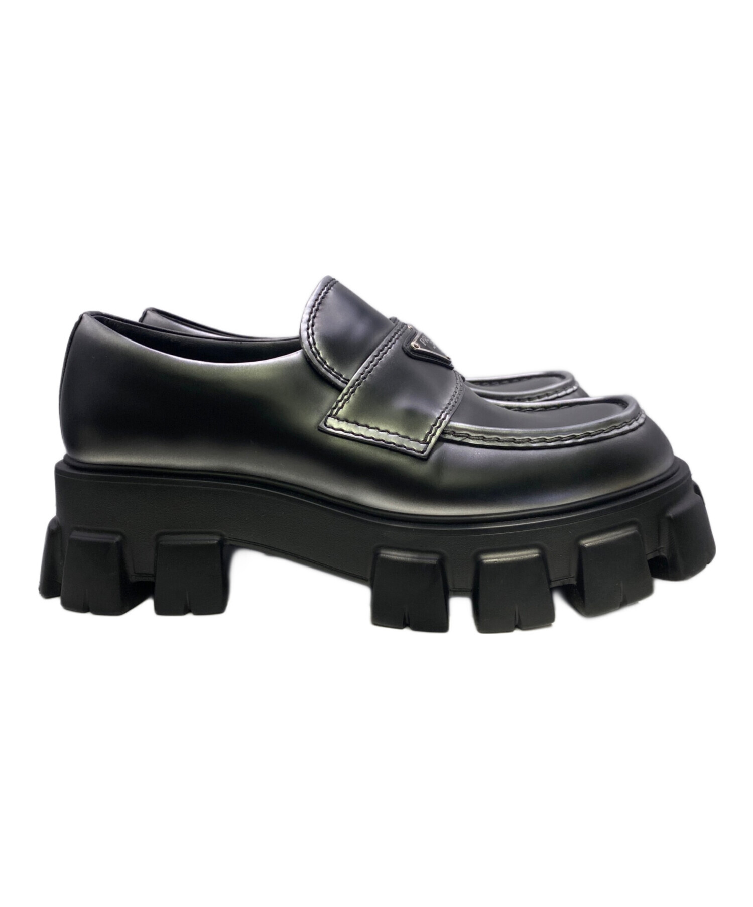 中古・古着通販】PRADA (プラダ) モノリス ブラック サイズ:7 1/2