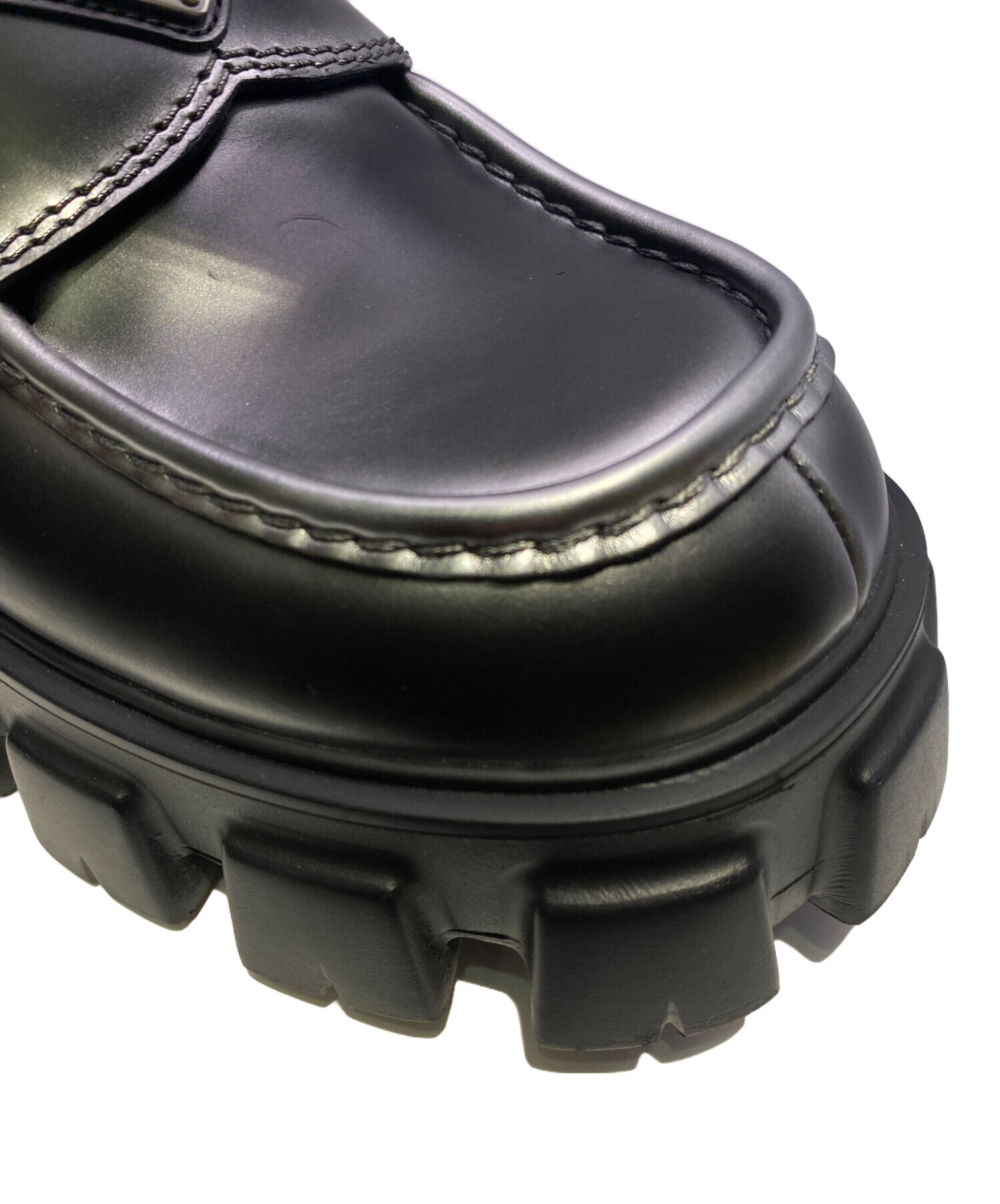 中古・古着通販】PRADA (プラダ) モノリス ブラック サイズ:7 1/2