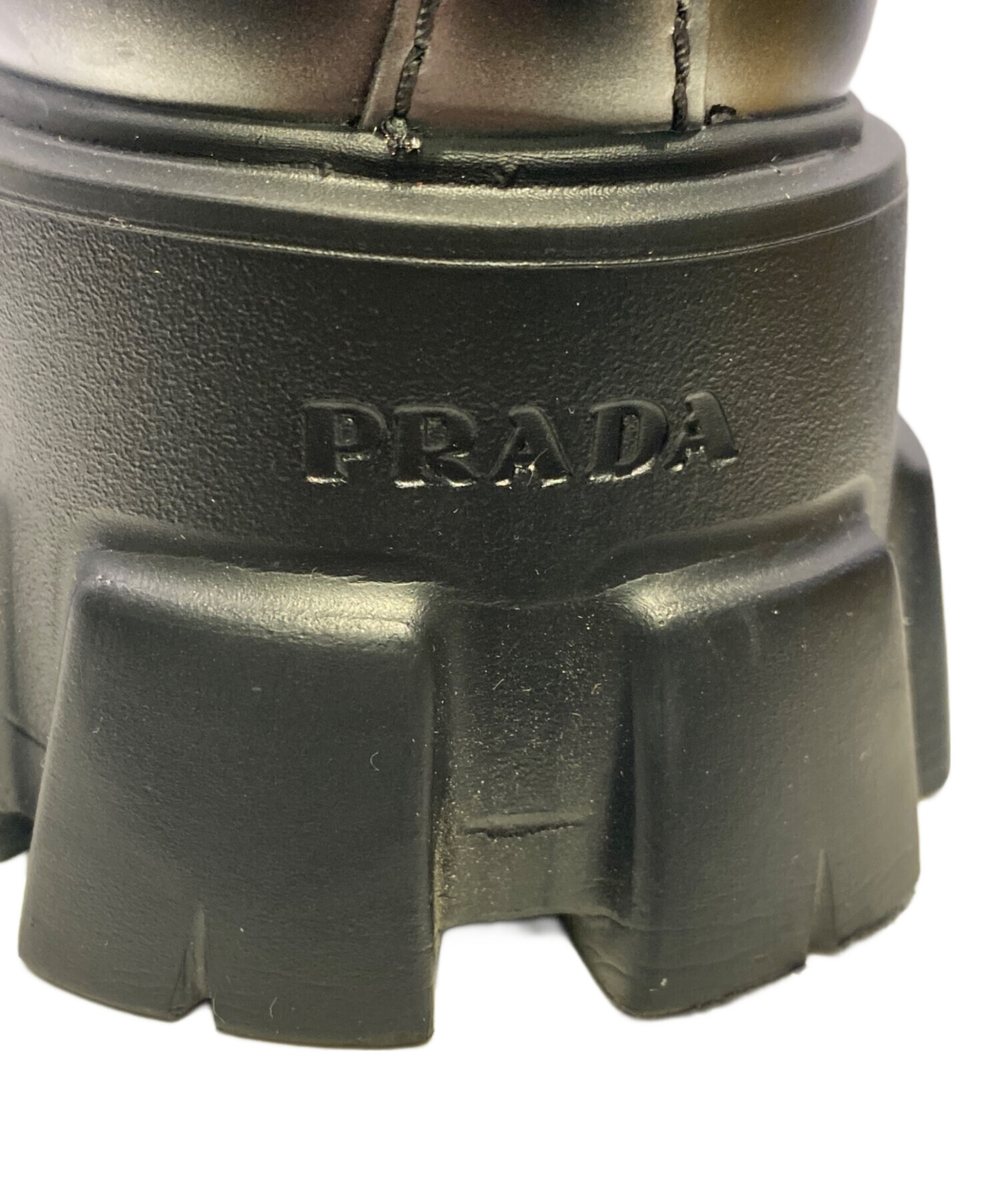 中古・古着通販】PRADA (プラダ) モノリス ブラック サイズ:7 1/2