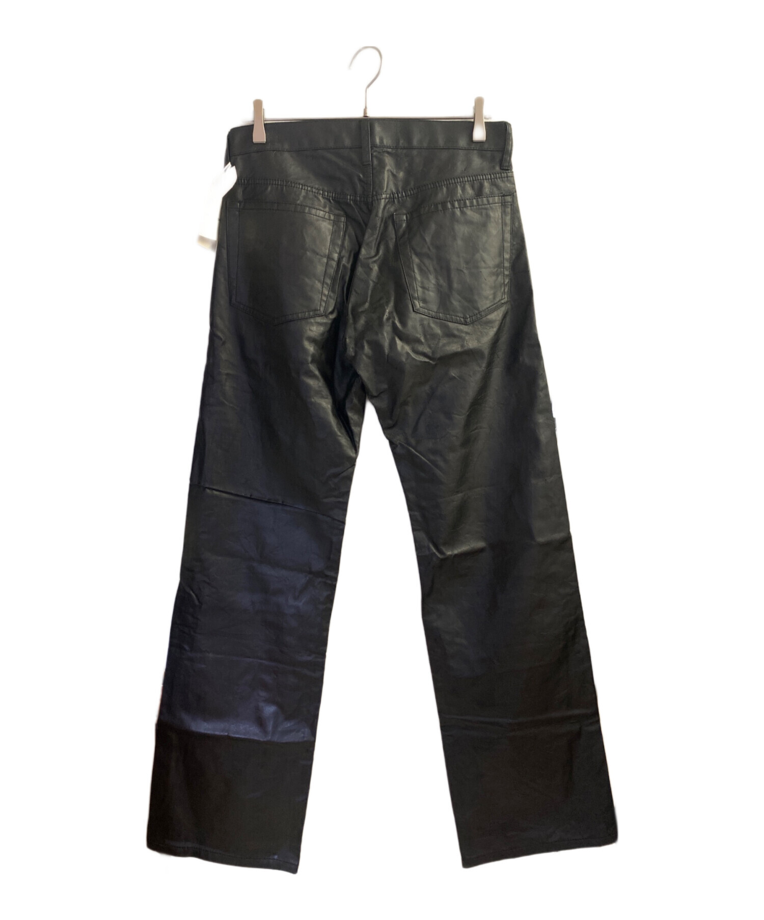 60s~70s \"コンチョ付ヴィンテージ レザーパンツ\" 30%OFF【CAMBIO(カンビオ)】Vintage Like Synthetic Leather Side Zip