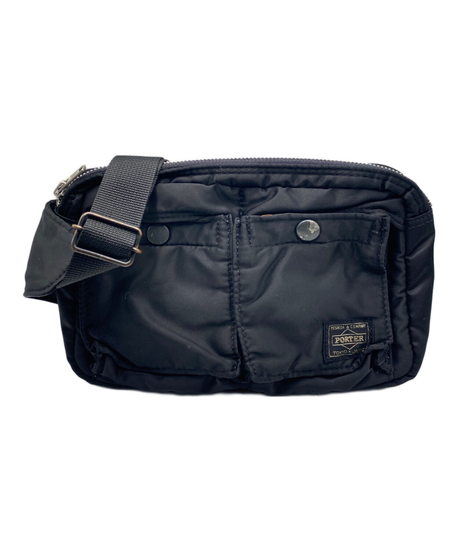 【美品】 PORTER ウエストポーチ 中古・古着通販】PORTER (ポーター) ウエストポーチ ブラック