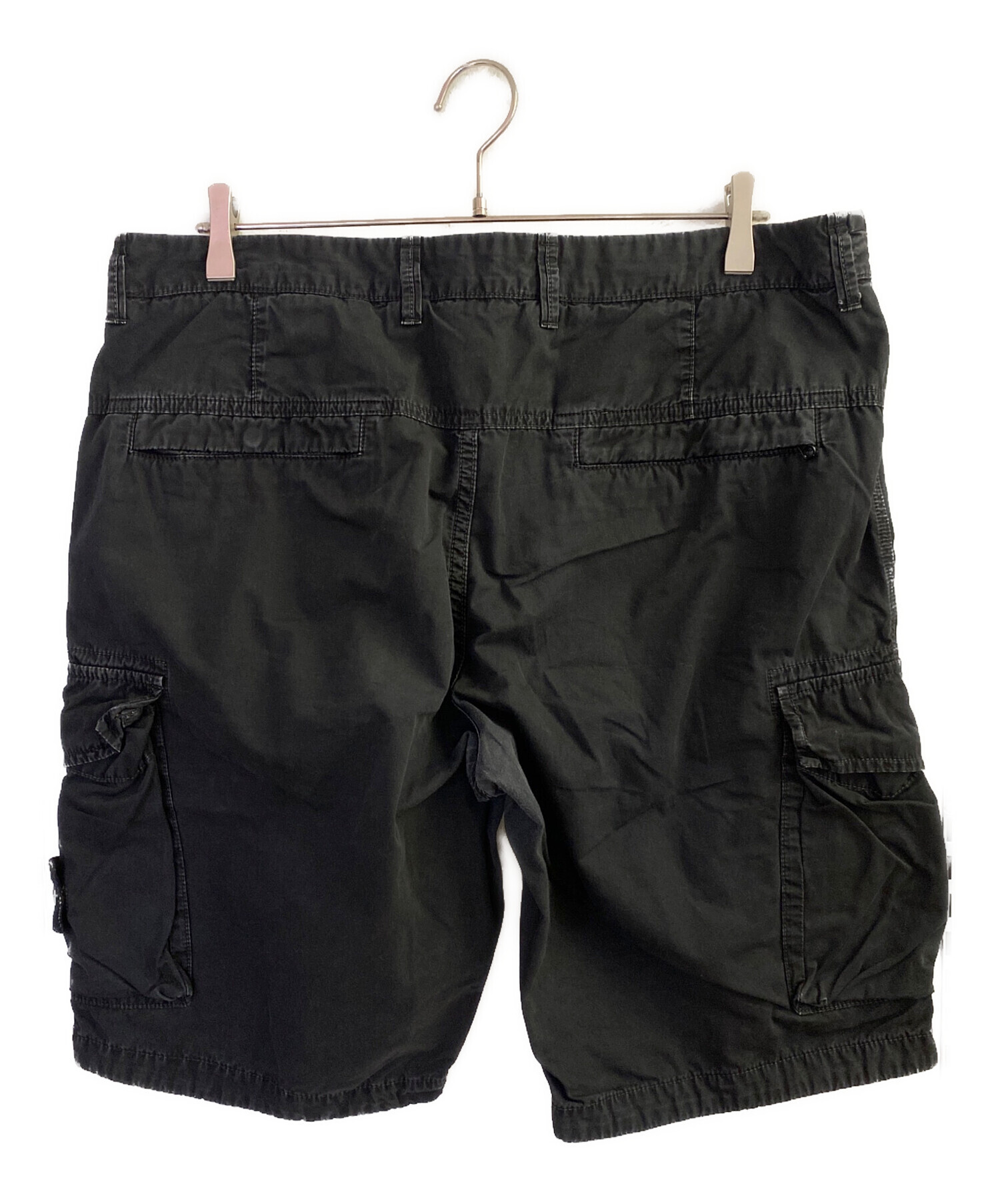 STONE  ブラックハーフパンツ 中古・古着通販】STONE ISLAND (ストーンアイランド) ハーフパンツ
