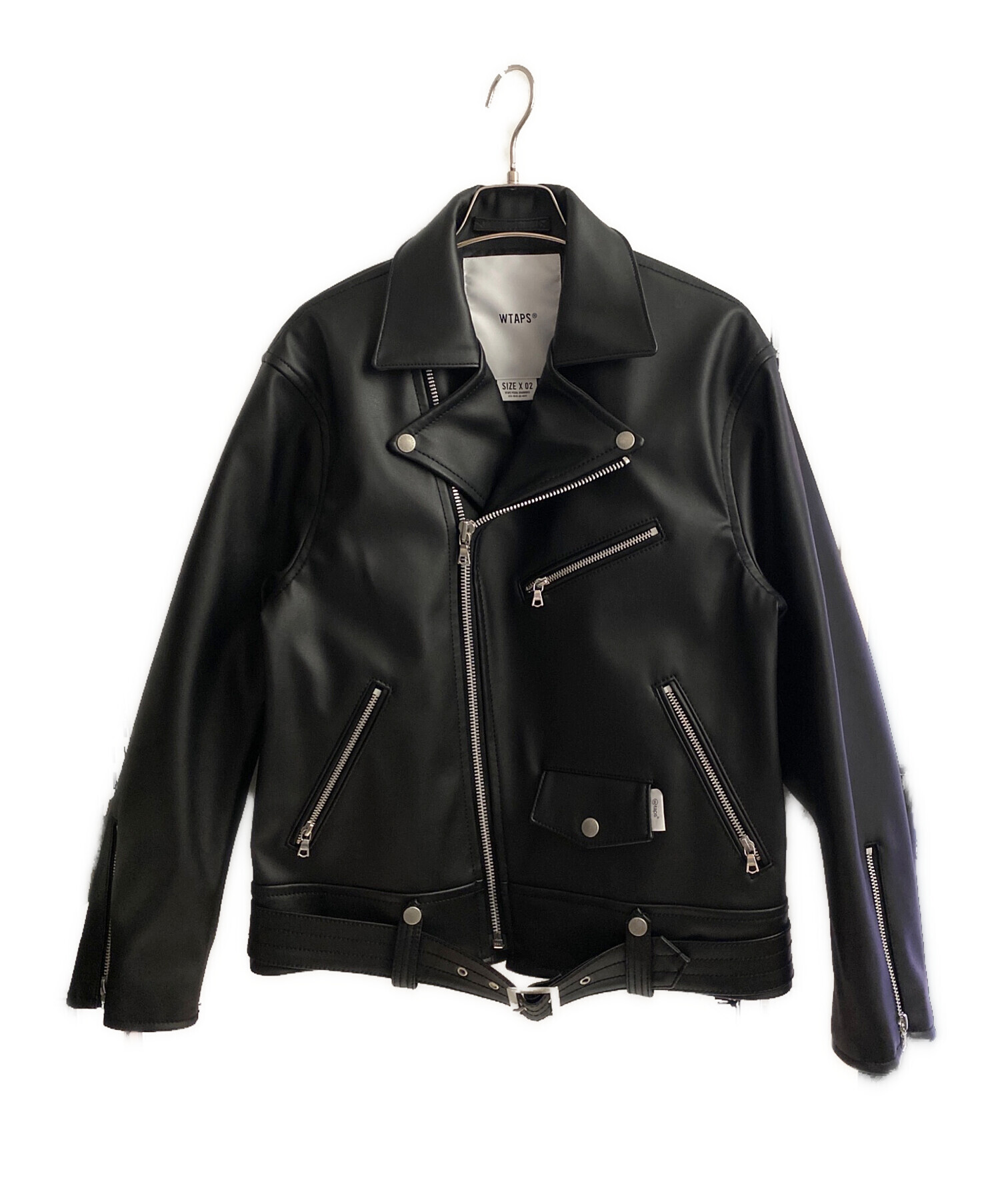 中古・古着通販】WTAPS (ダブルタップス) レザージャケット ブラック