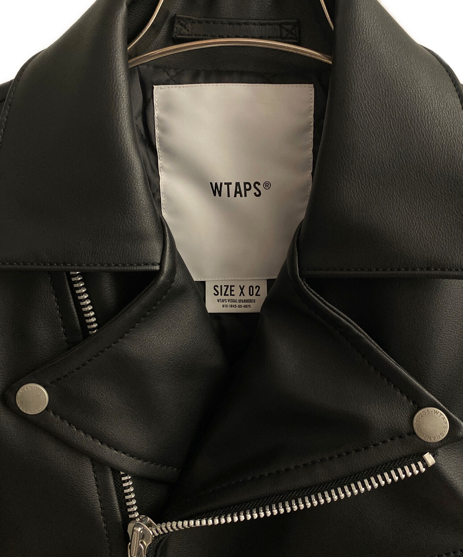 中古・古着通販】WTAPS (ダブルタップス) レザージャケット ブラック