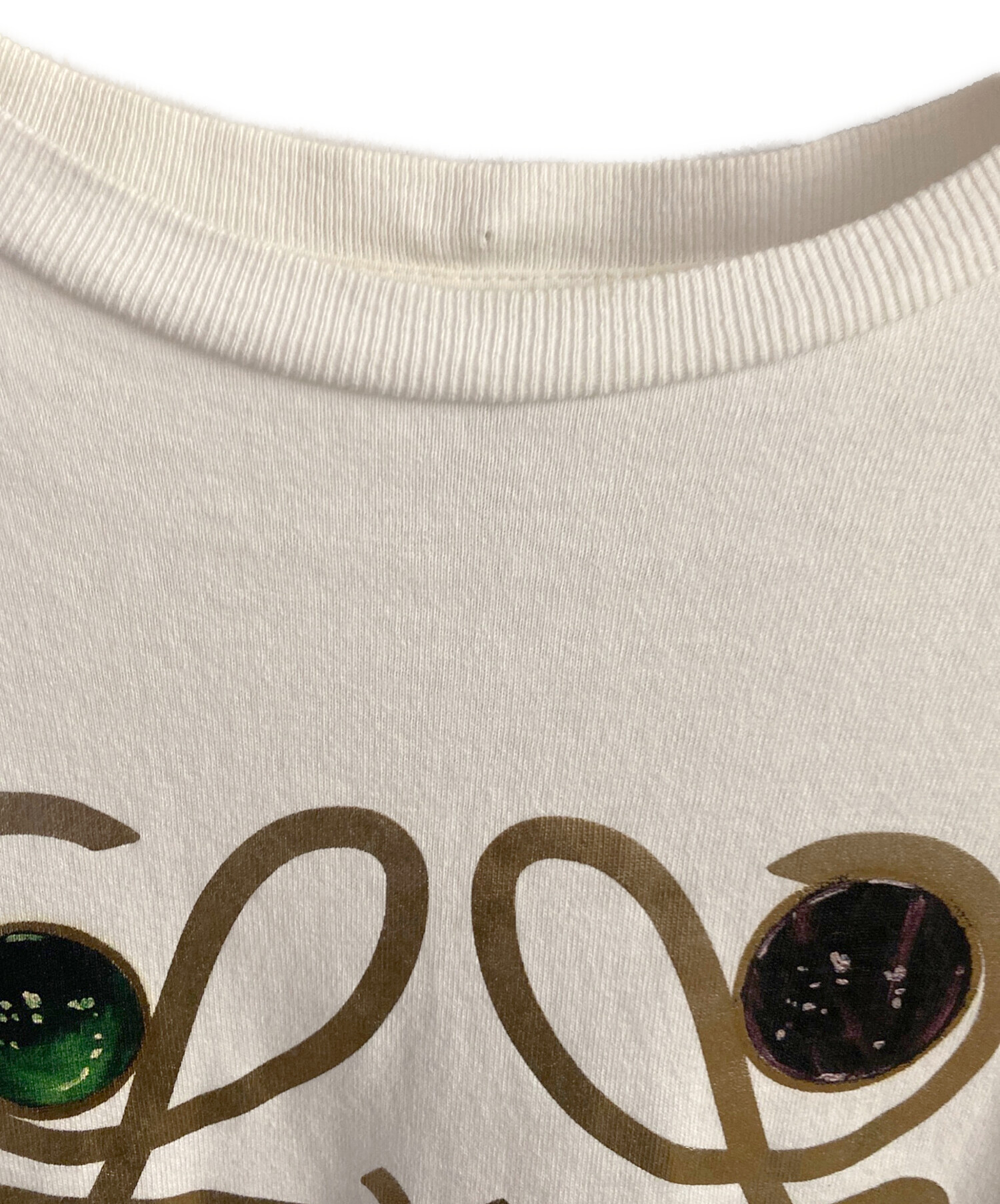 中古・古着通販】LOEWE (ロエベ) アナグラム半袖Tシャツ ホワイト 