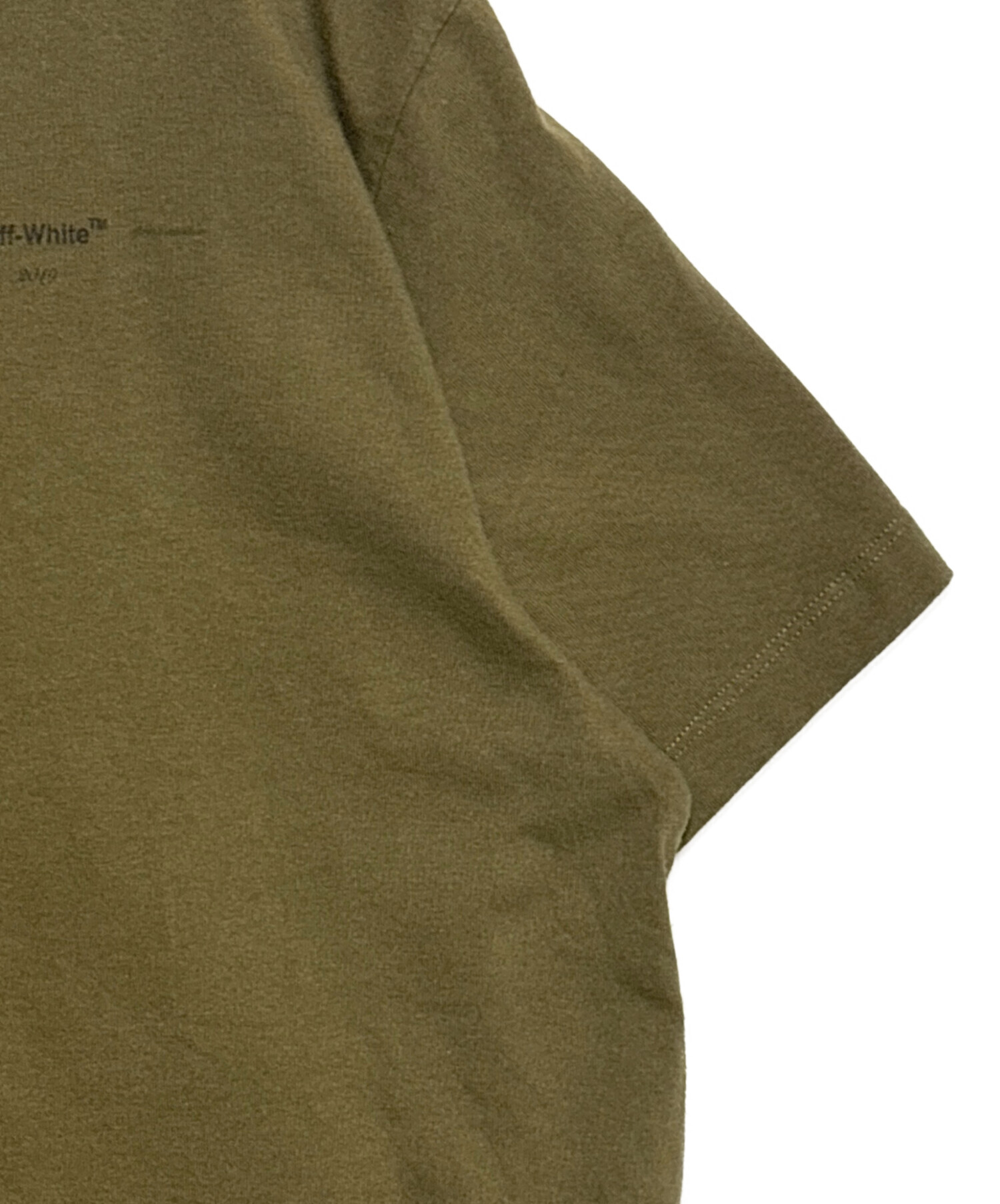 中古・古着通販】OFFWHITE (オフホワイト) ステンシルTシャツ カーキ 