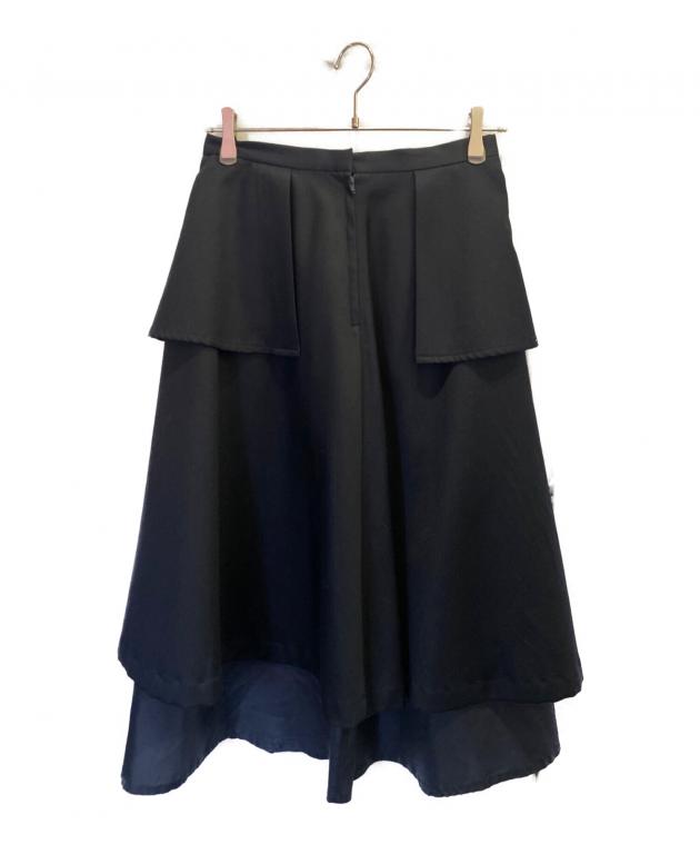 noir kei Ninomiya 黒 半身レイヤードスカート 中古・古着通販】noir kei ninomiya (ノワール ケイ ニノミヤ
