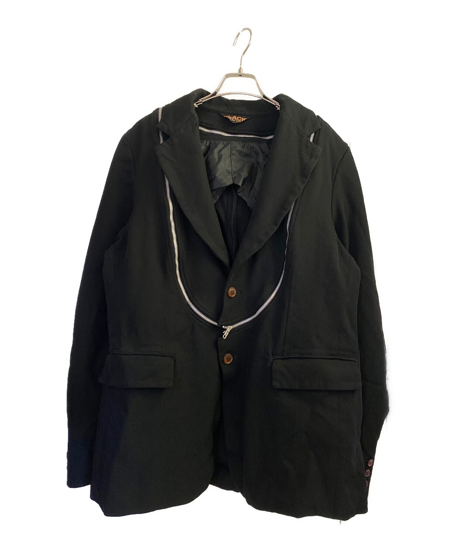 コムデギャルソンオムプリュス テーラードジャケット 黒 ブラック 希少品 中古・古着通販】BLACK COMME des GARCONS (ブラックコムデギャルソン