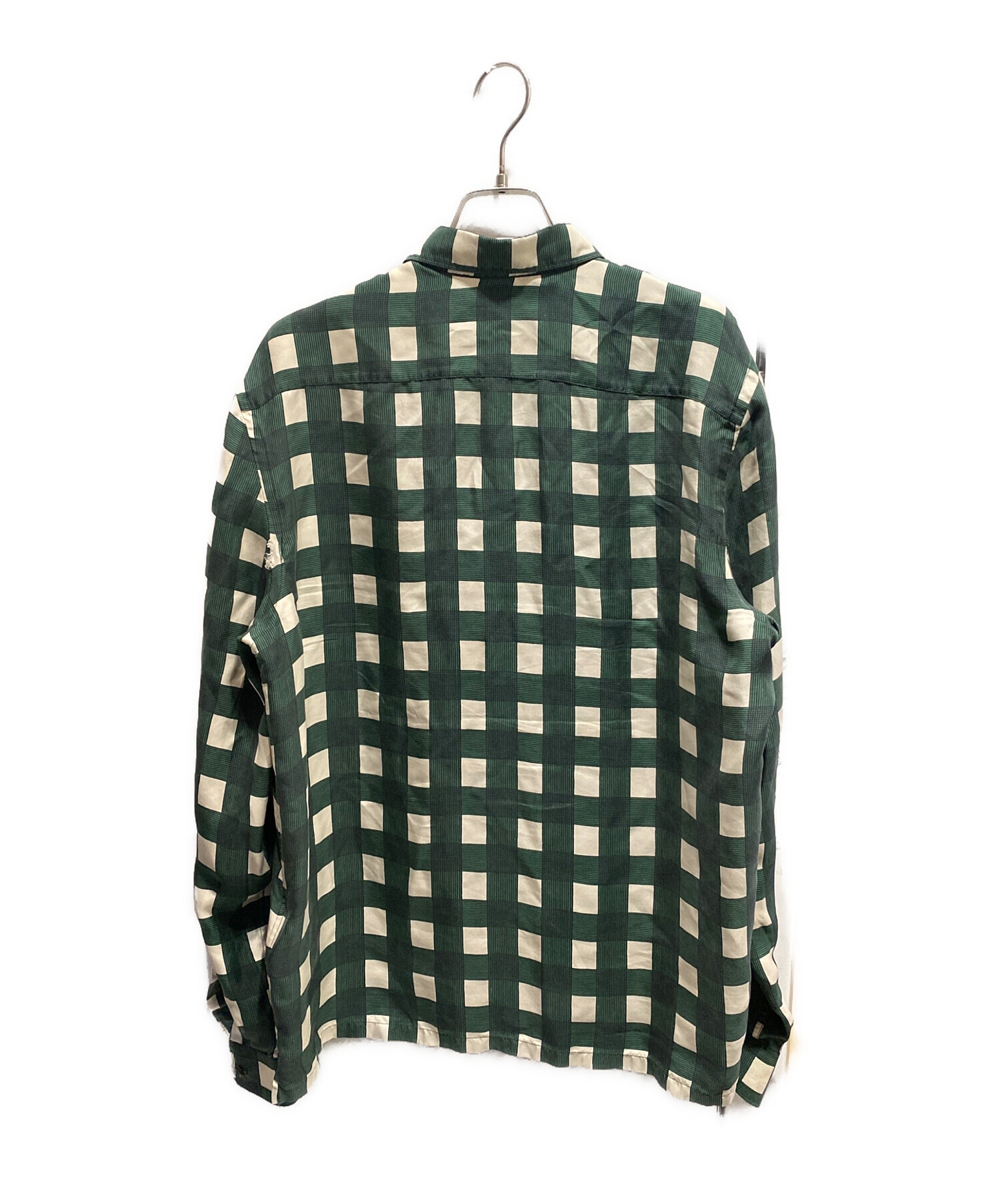中古・古着通販】PRADA (プラダ) チェックシャツ グリーン×ホワイト
