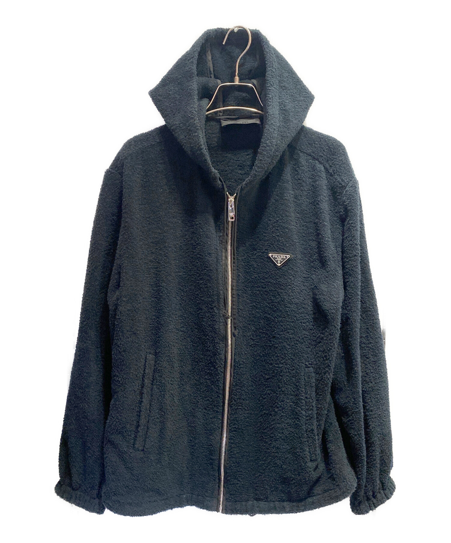 中古・古着通販】PRADA (プラダ) ジップアップパーカー ブラック