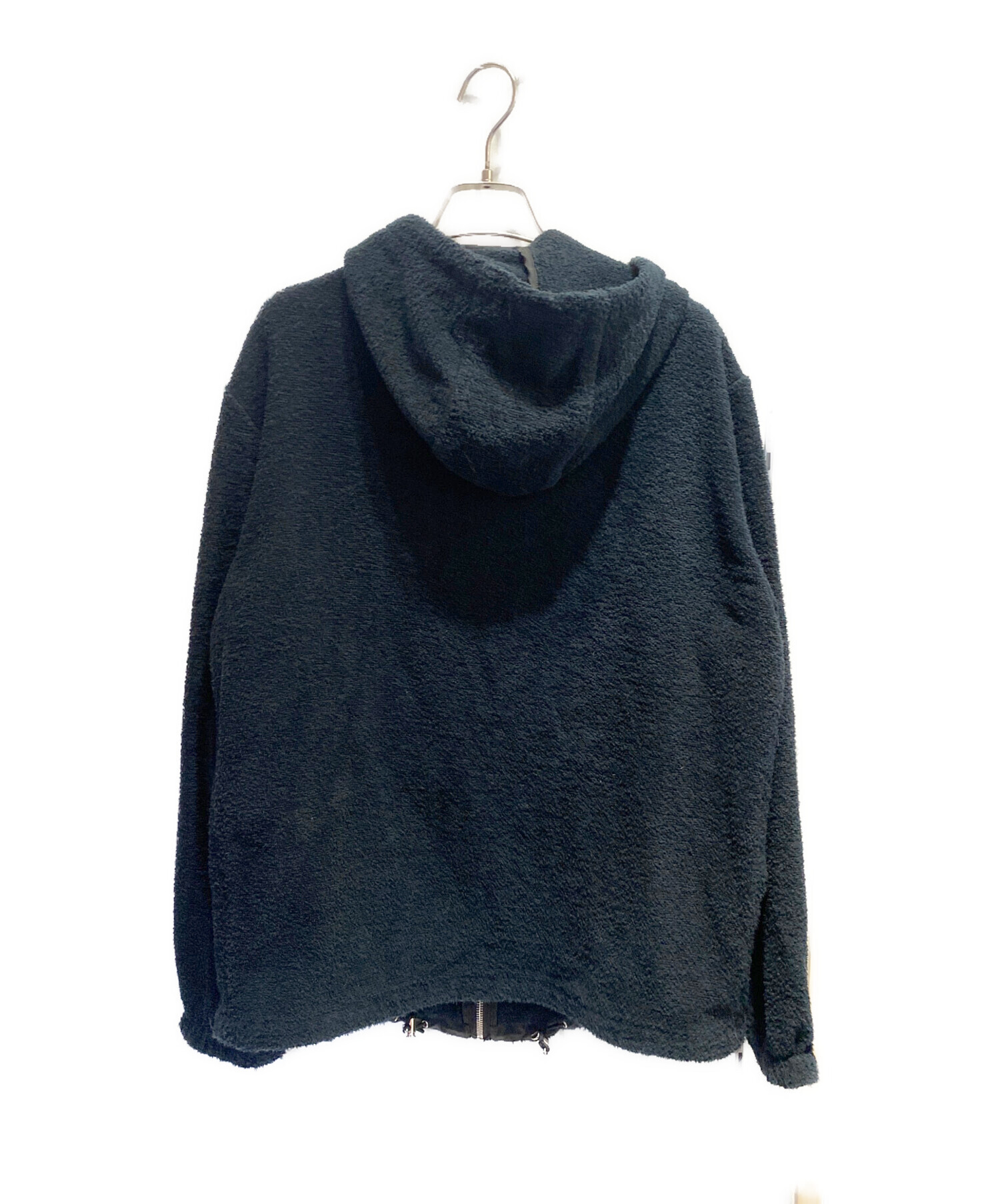 PRADA ジップアップパーカー ブラック/ブルー 中古・古着通販】PRADA (プラダ) ジップアップパーカー ブラック