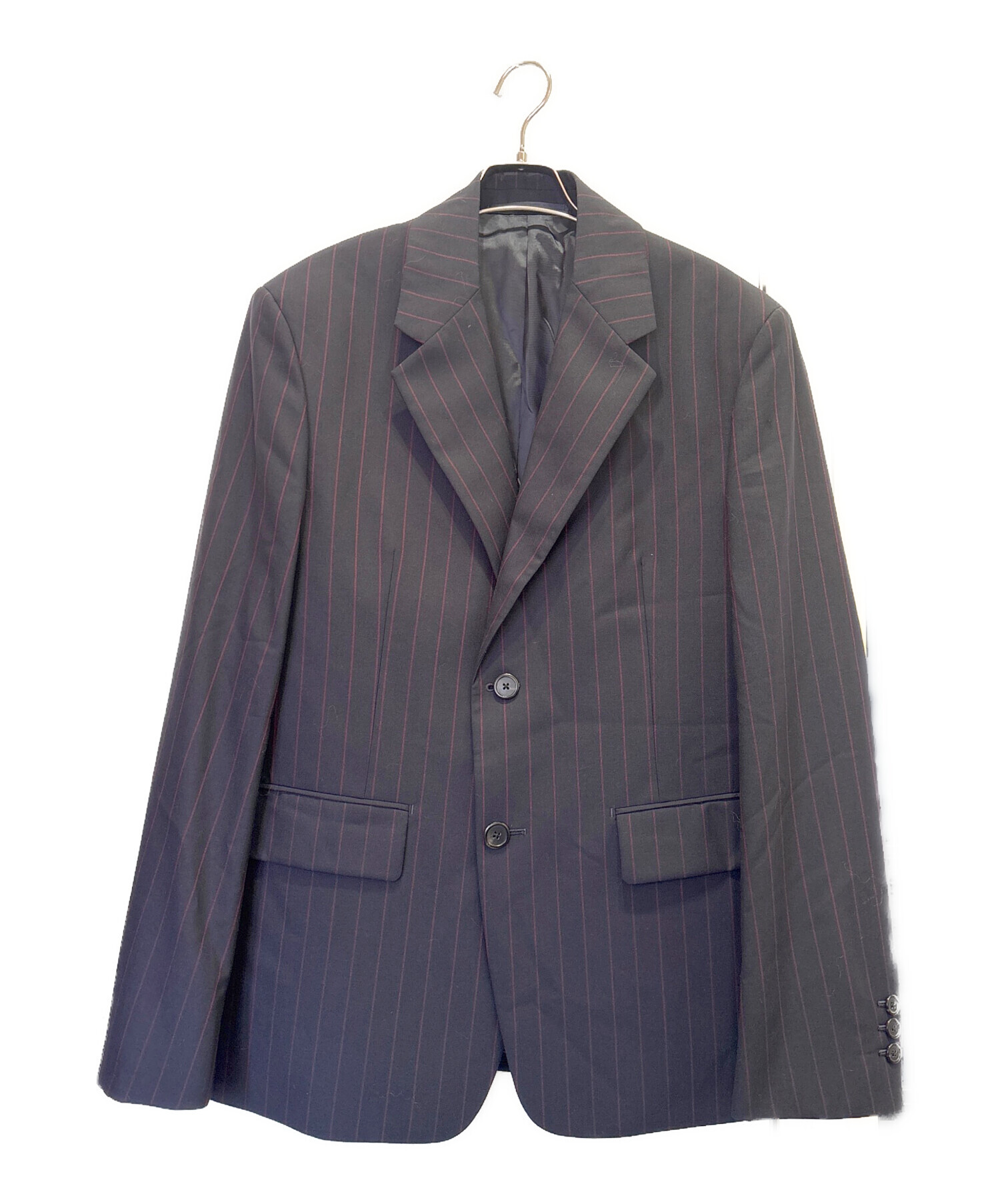 PRADA ストライプスーツ サイズ48 中古・古着通販】PRADA (プラダ) ストライプ テーラードジャケット