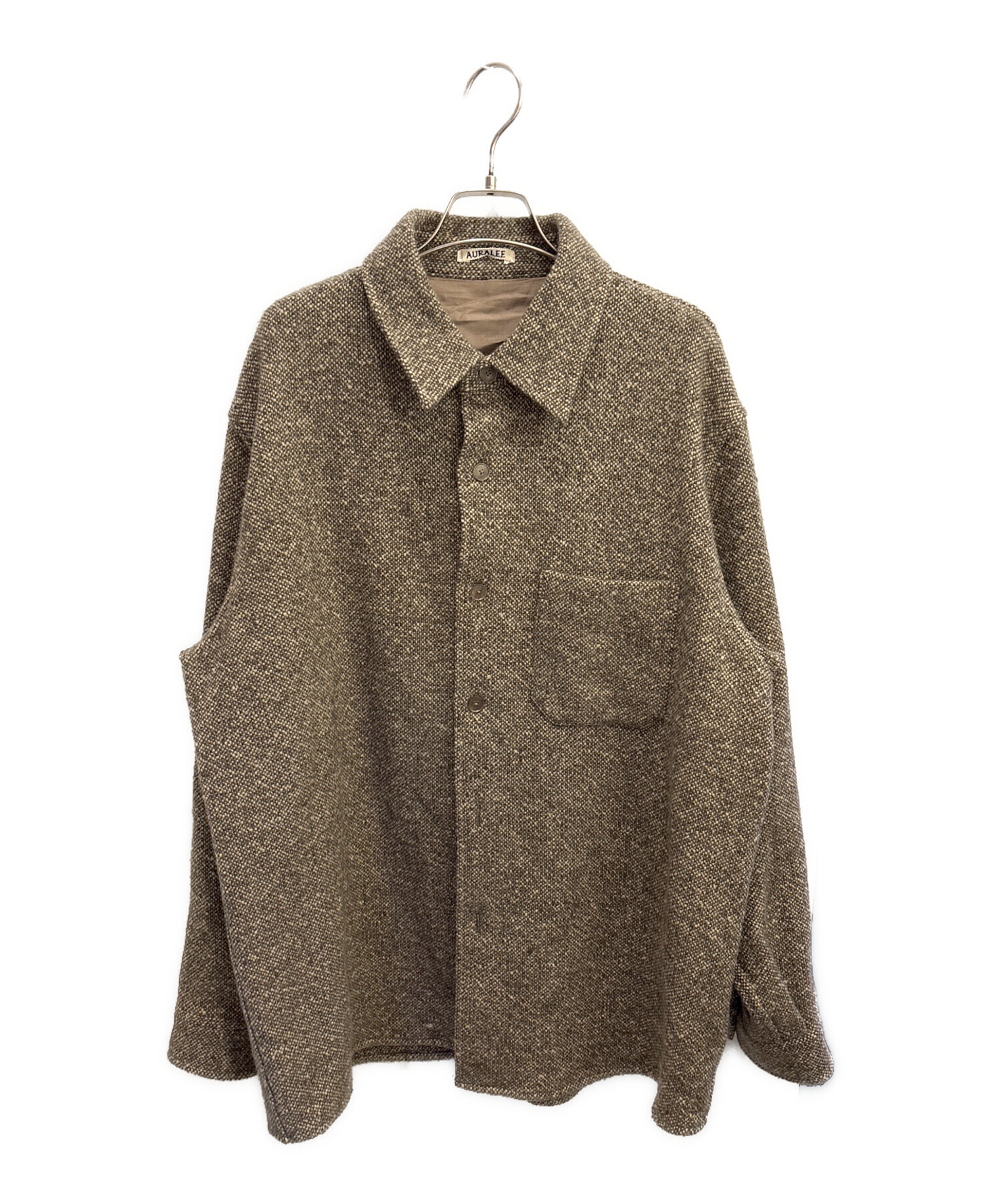 ジャケット・アウター AURALEE SPUN TWEED SHIRT BLOUSON 3 中古・古着通販】AURALEE (オーラリー) HOMESPUN TWEED SHIRT BLOUSON