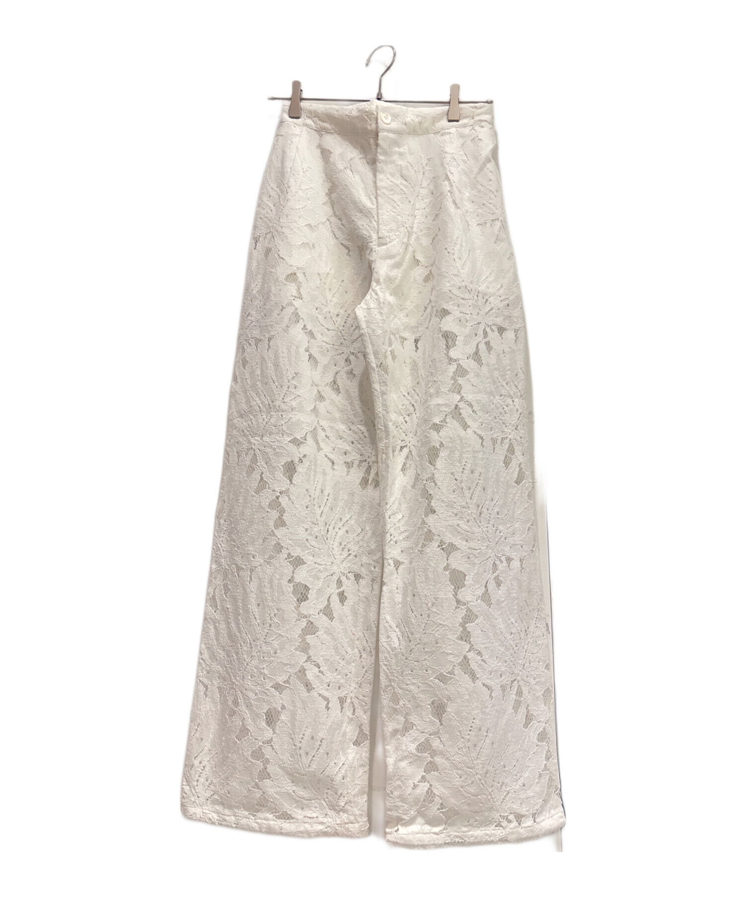 中古・古着通販】cygne (シーニュ) レースパンツ ホワイト 未使用品