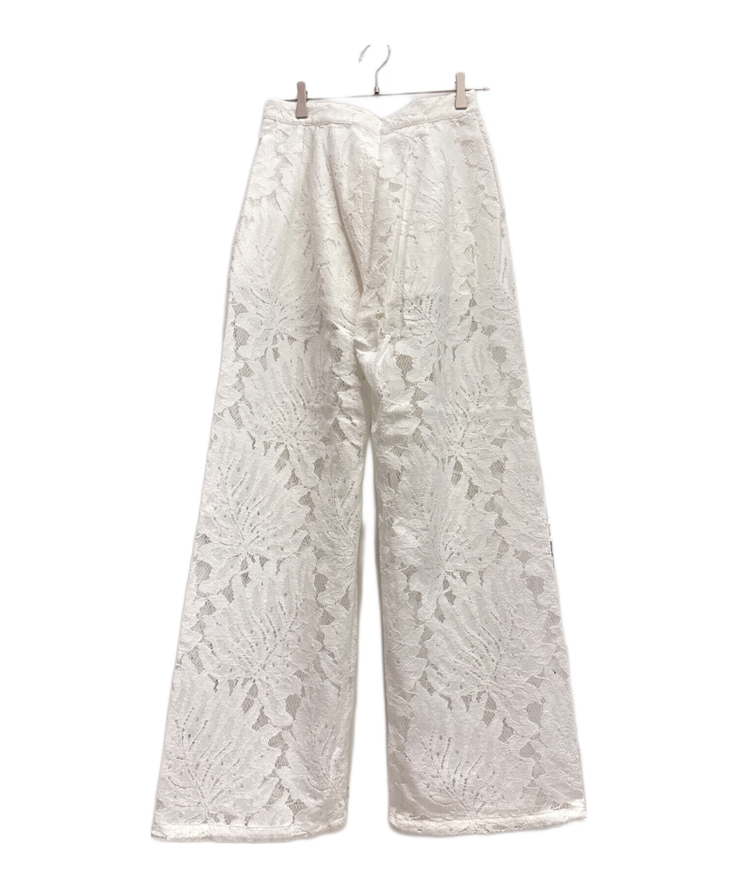 中古・古着通販】cygne (シーニュ) レースパンツ ホワイト 未使用品