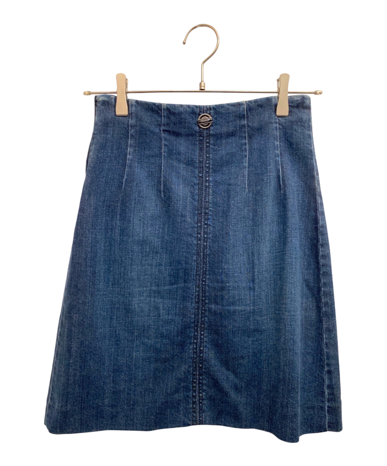 中古・古着通販】CHANEL (シャネル) デニムスカート インディゴ サイズ
