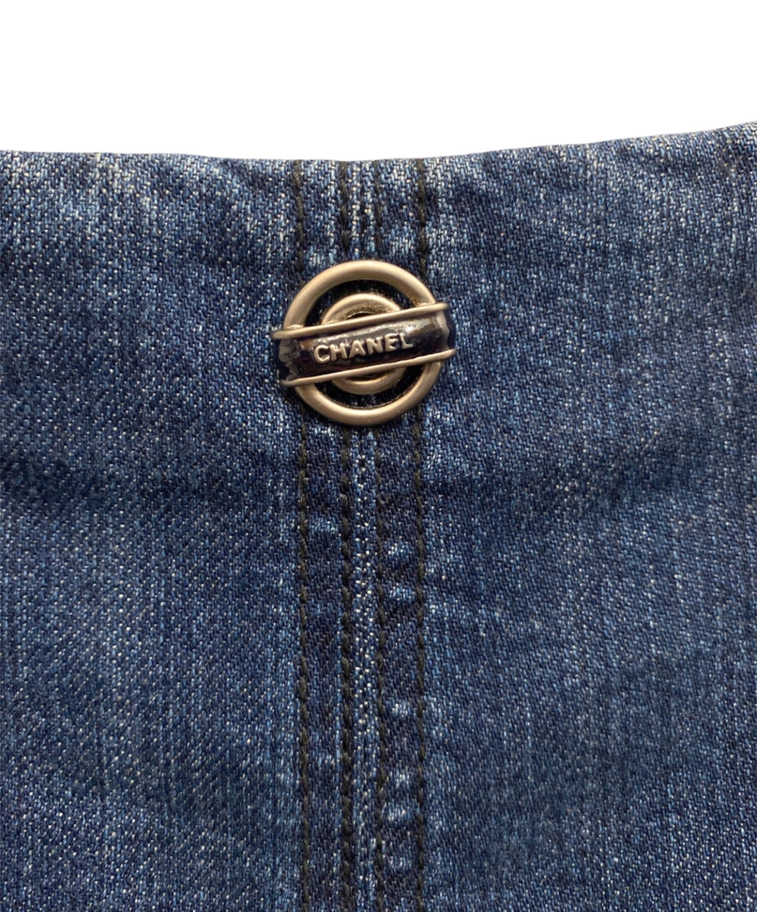 中古・古着通販】CHANEL (シャネル) デニムスカート インディゴ サイズ