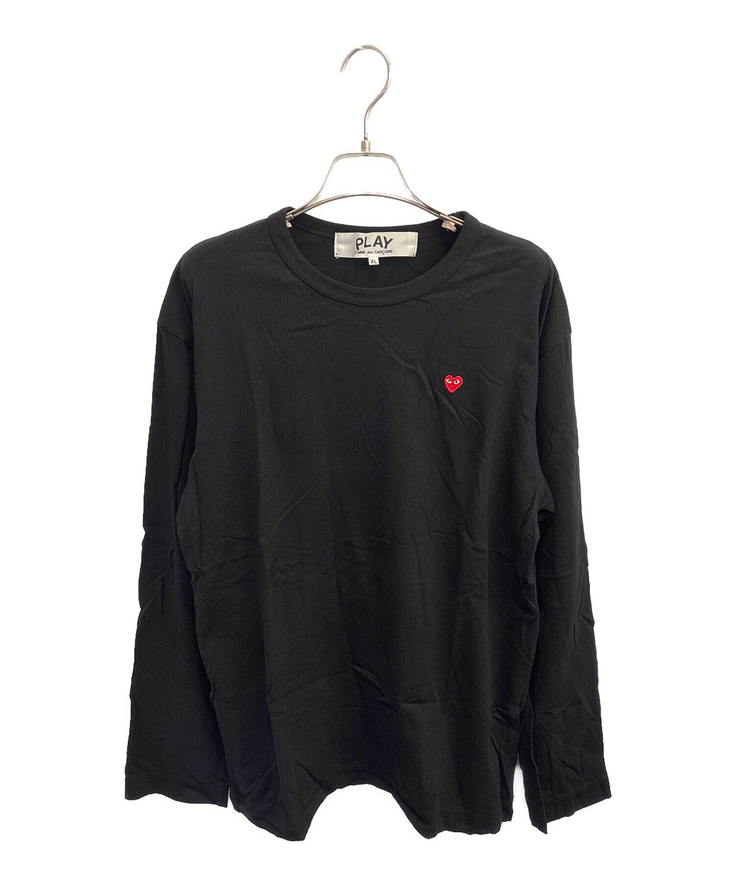 PLAY COMME des GARÇONS 長袖カットソー 無地 ブラック S 中古・古着通販】PLAY COMME des GARCONS (プレイコムデギャルソン
