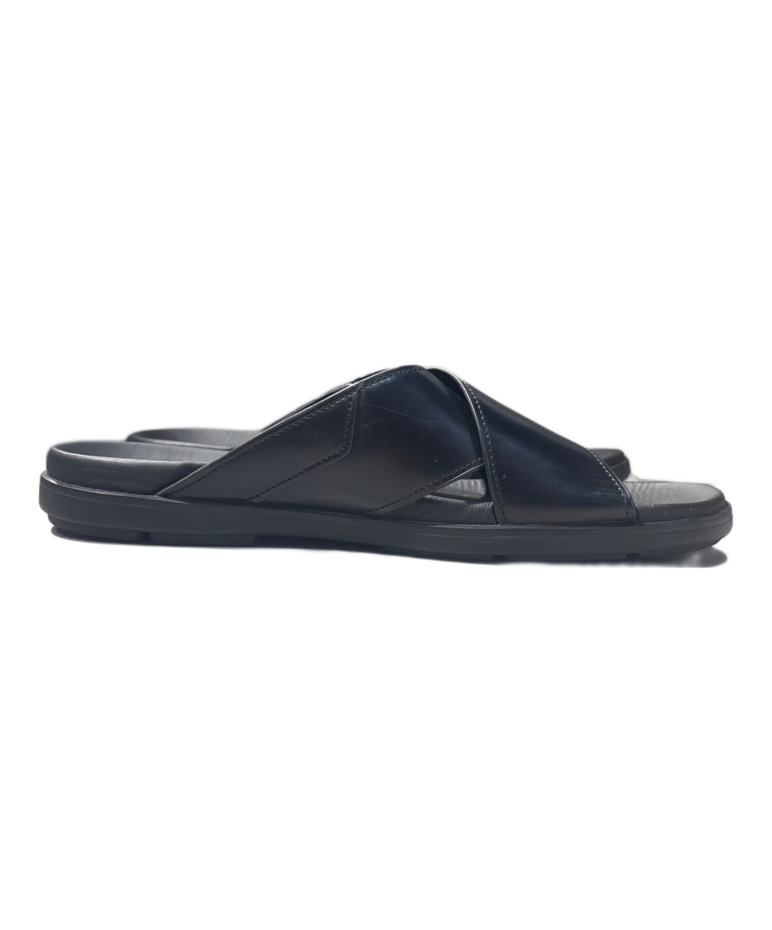 中古・古着通販】PRADA (プラダ) クリスクロススライドサンダル