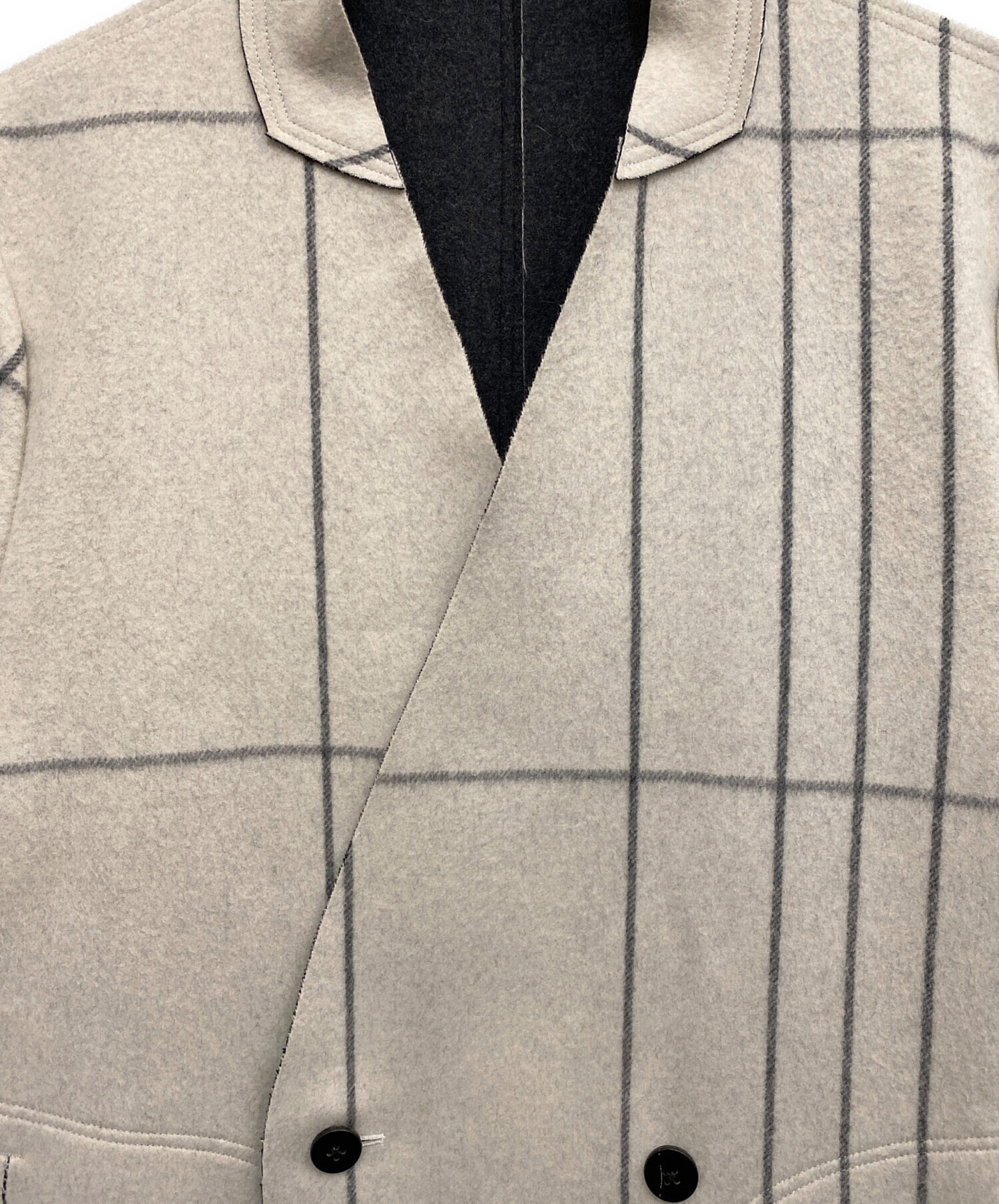 中古・古着通販】ETHOSENS (エトセンス) Cut off coat with Coat liner
