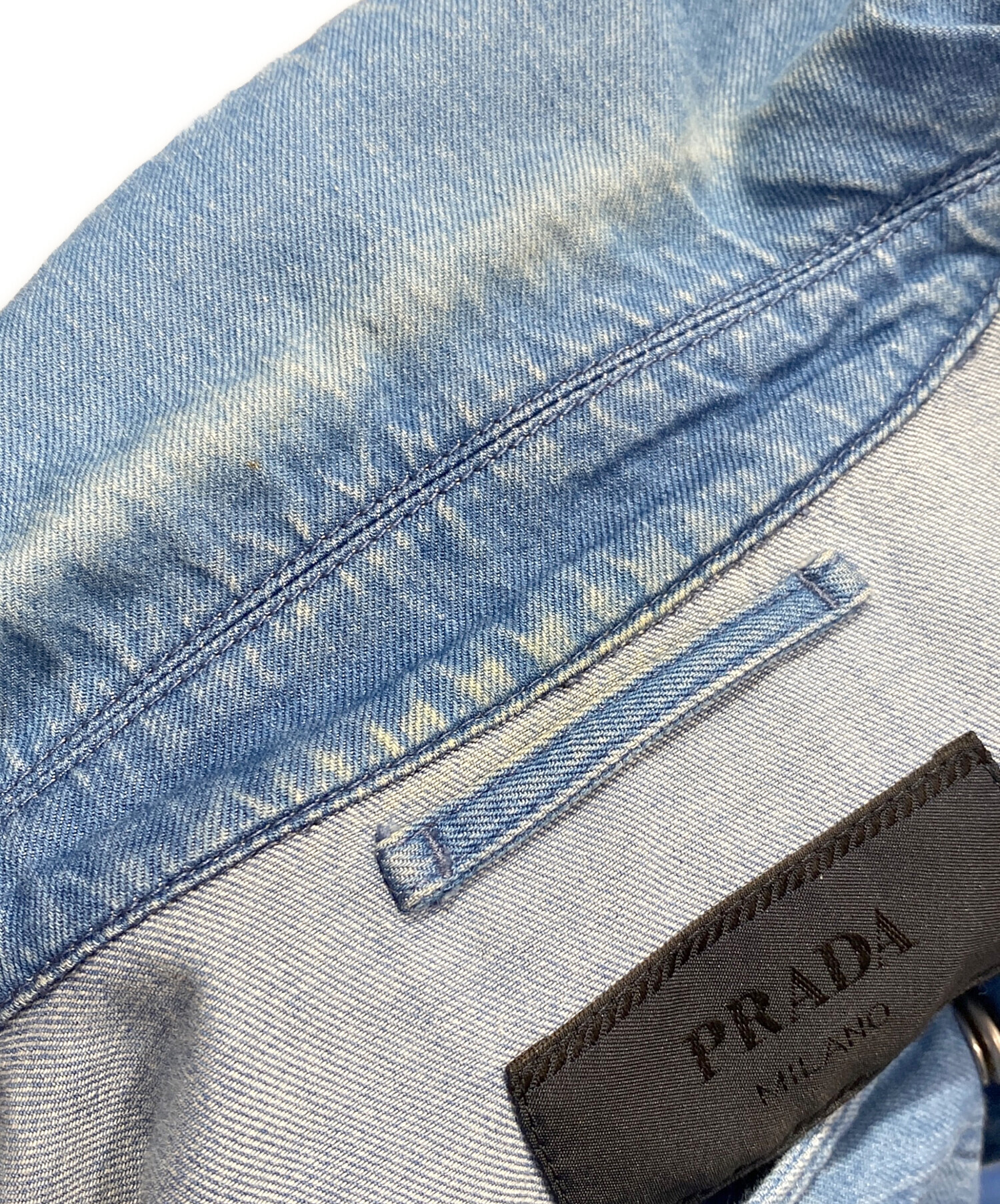 PRADAプラダ　デニムシャツ　デニムベスト 中古・古着通販】PRADA (プラダ) デニムシャツ ブルー サイズ:48