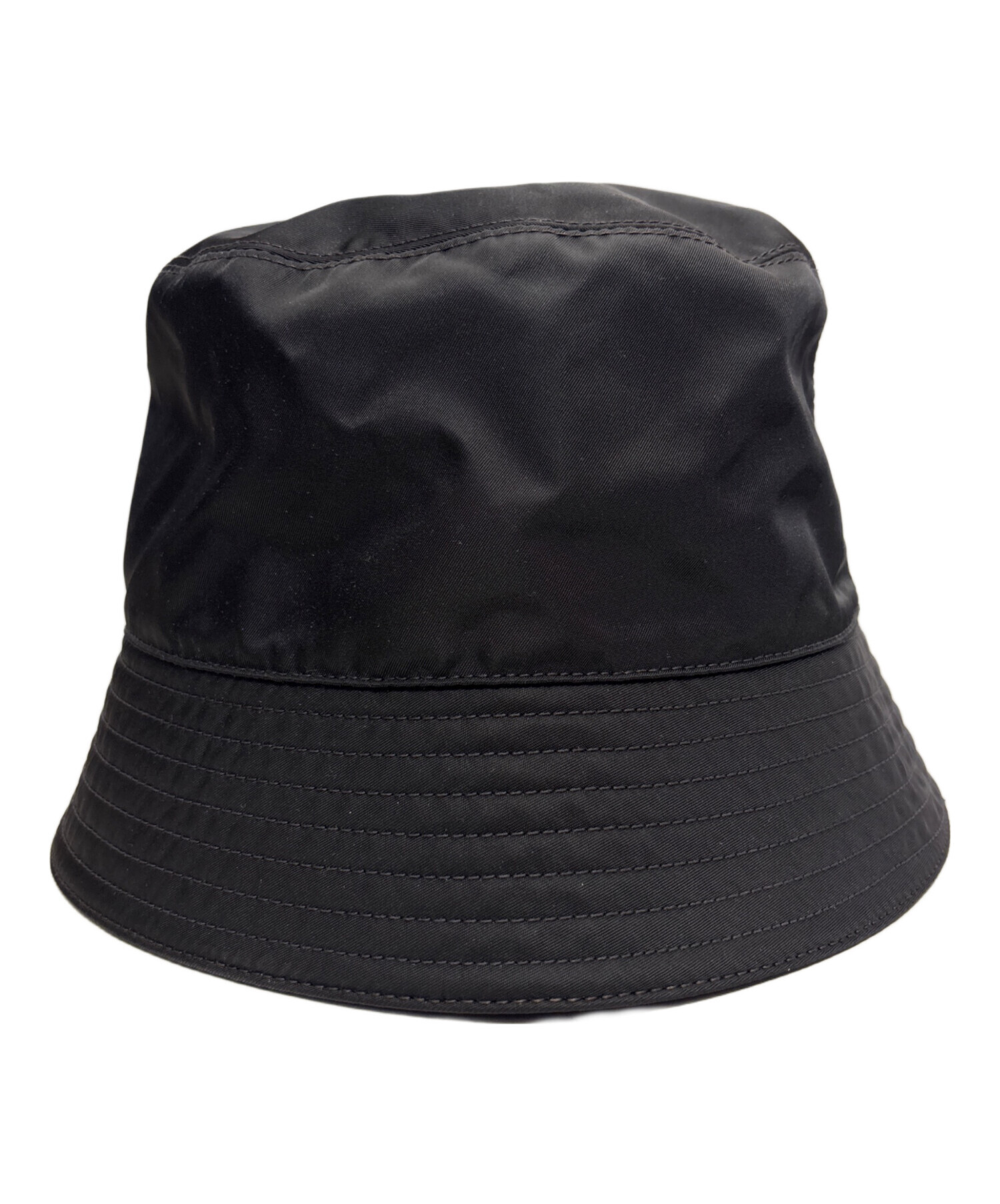 PRADA Re-Nylon バケットハット ブラック XL 60cm国内タグ付 中古・古着通販】PRADA (プラダ) Re-Nylon バケットハット ブラック