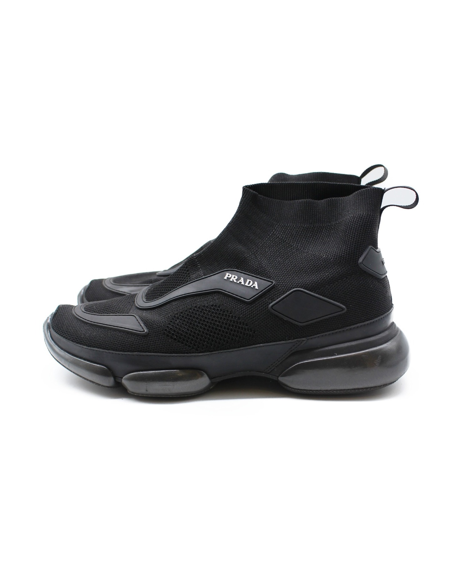 中古・古着通販】PRADA (プラダ) ハイトップスニーカー ブラック