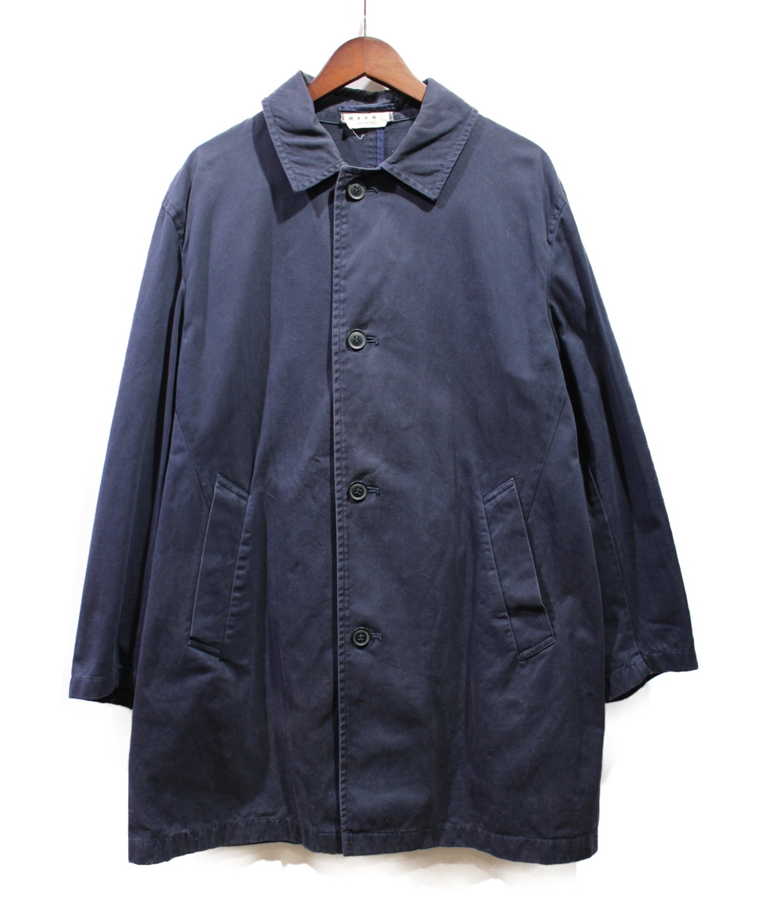 MARNI ステンカラーコート ネイビー 【公式通販】
