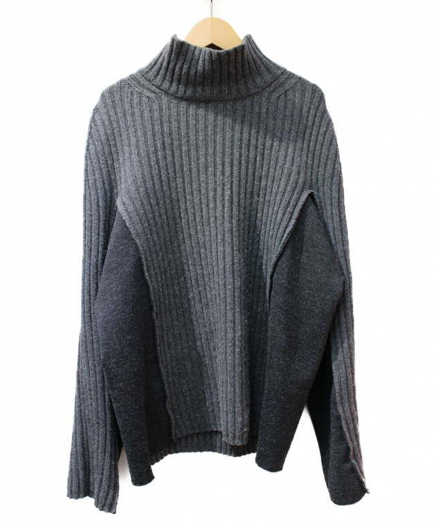 【美品】サイズL)maison margiela リブニット グレー 中古・古着通販】Maison Margiela (メゾンマルジェラ) 19AW リブバイ