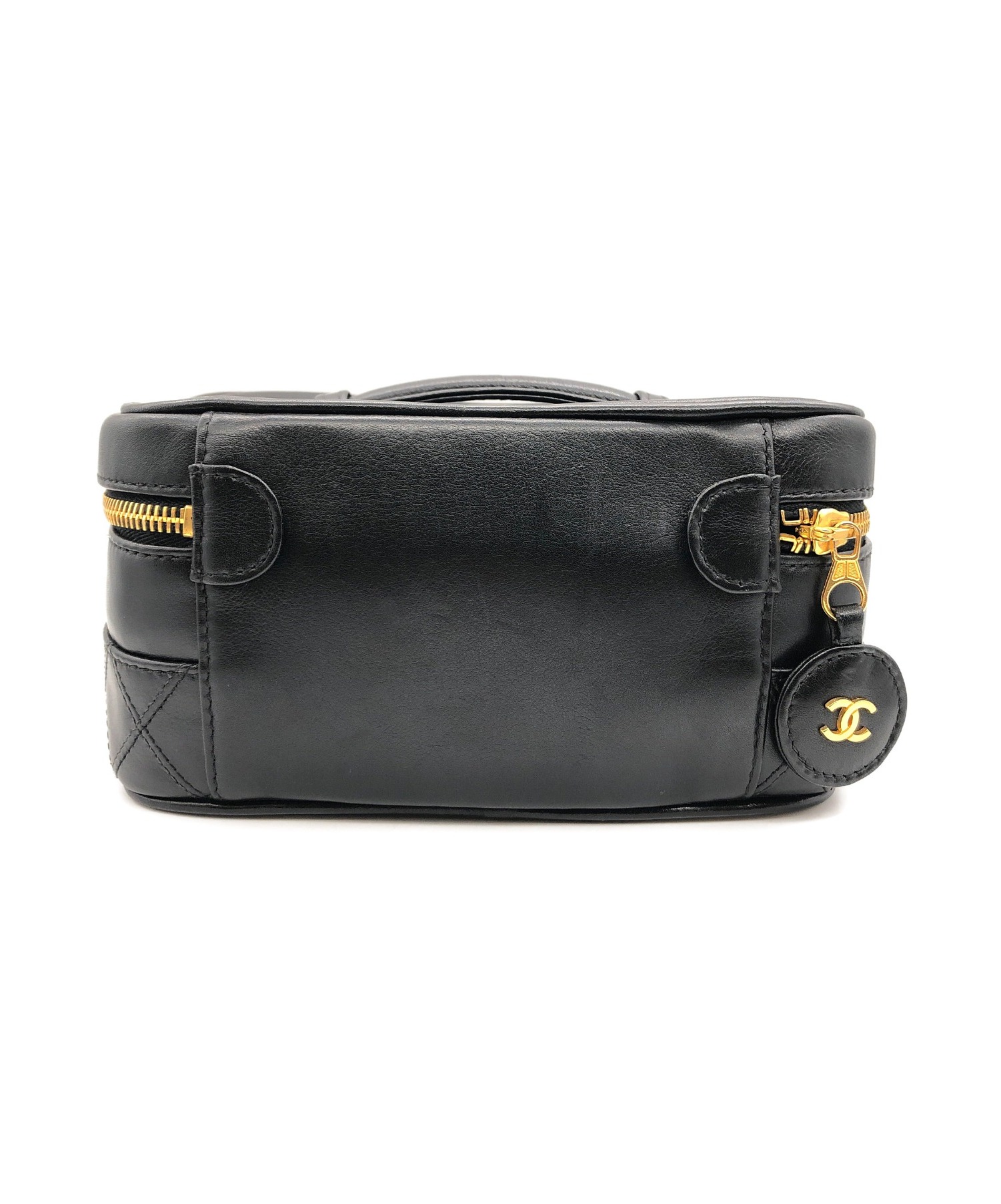 中古・古着通販】CHANEL (シャネル) バニティバッグ ブラック サイズ