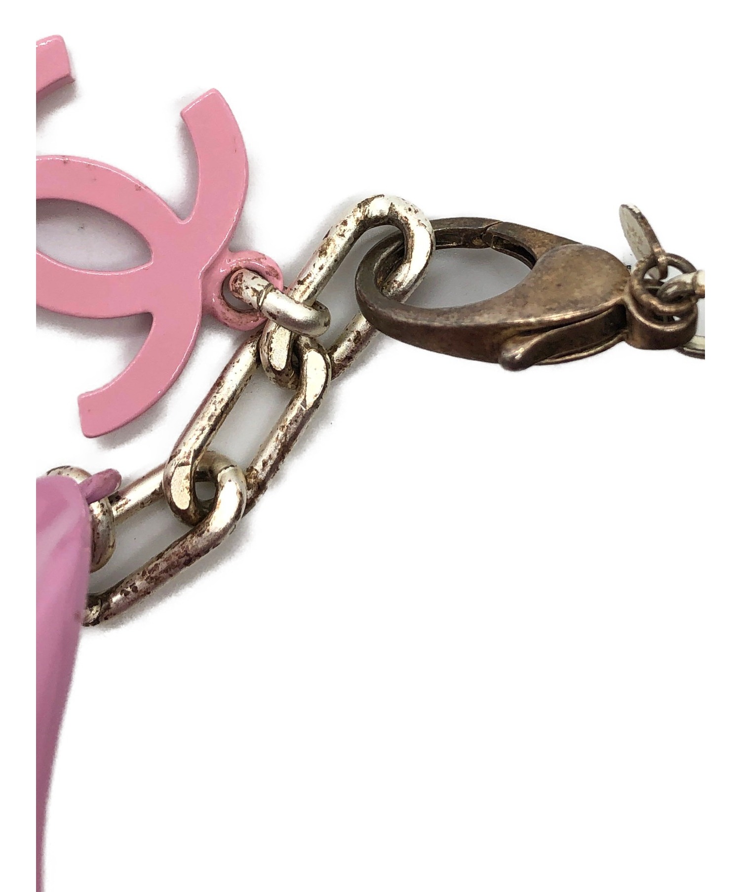 中古・古着通販】CHANEL (シャネル) チェーンブレスレット ピンク