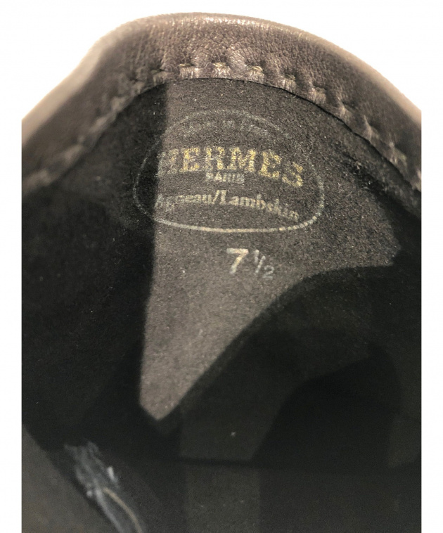 中古・古着通販】HERMES (エルメス) レザーロンググローブ ダーク