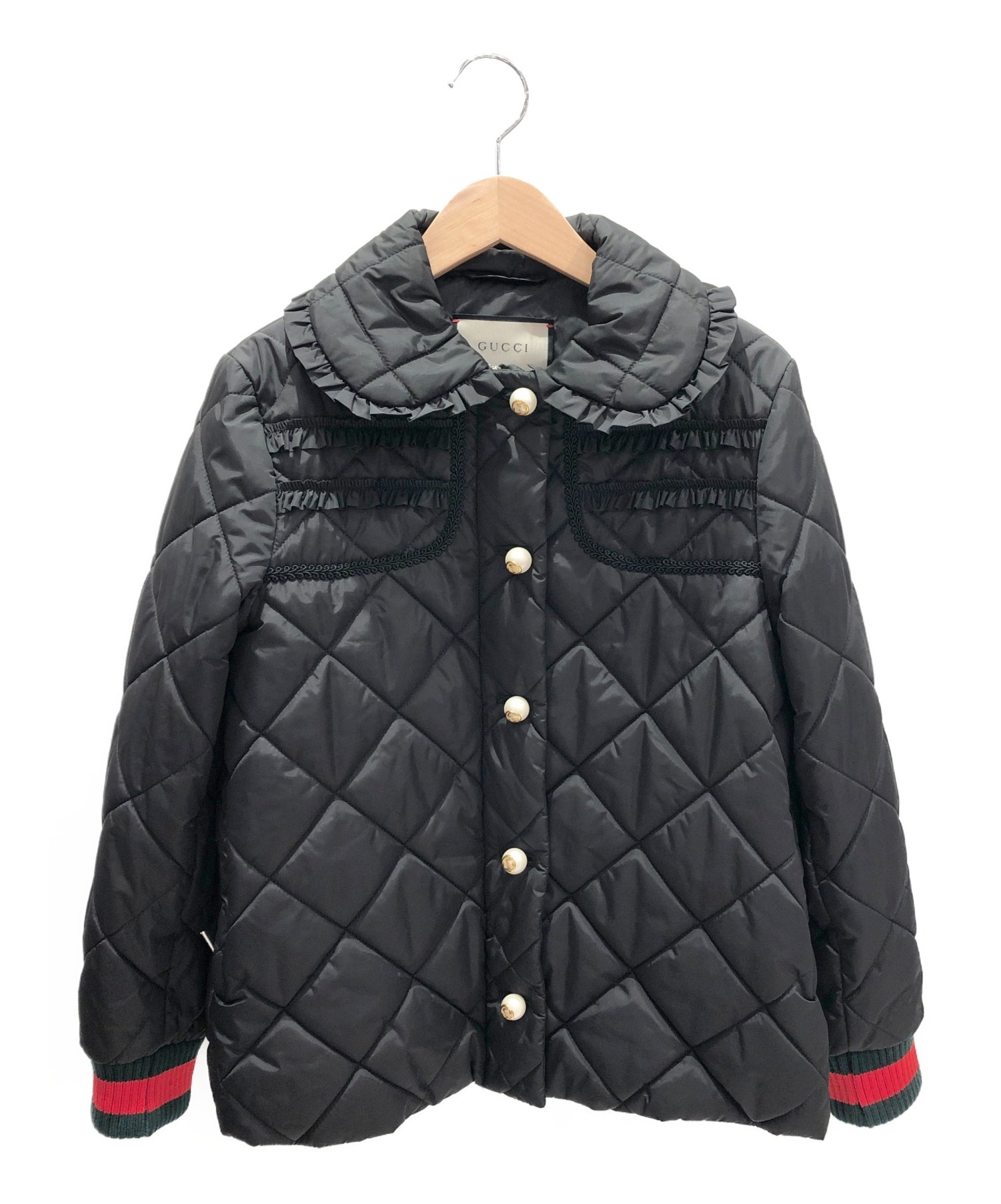 中古・古着通販】GUCCI (グッチ) キルティングジャケット ブラック