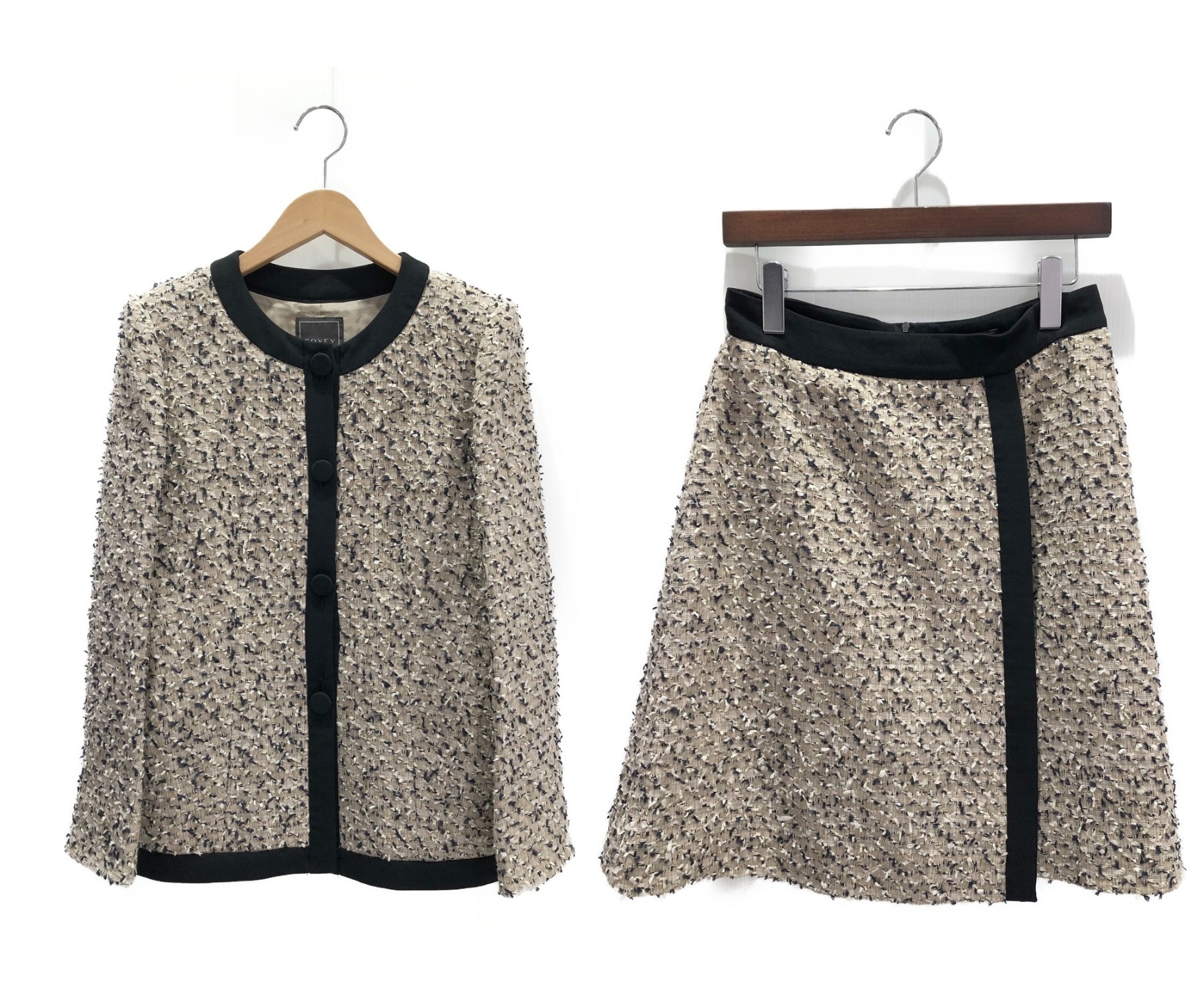 フォクシー ツイードスーツ　セットアップ 中古・古着通販】FOXEY (フォクシー) ツイードセットアップスーツ