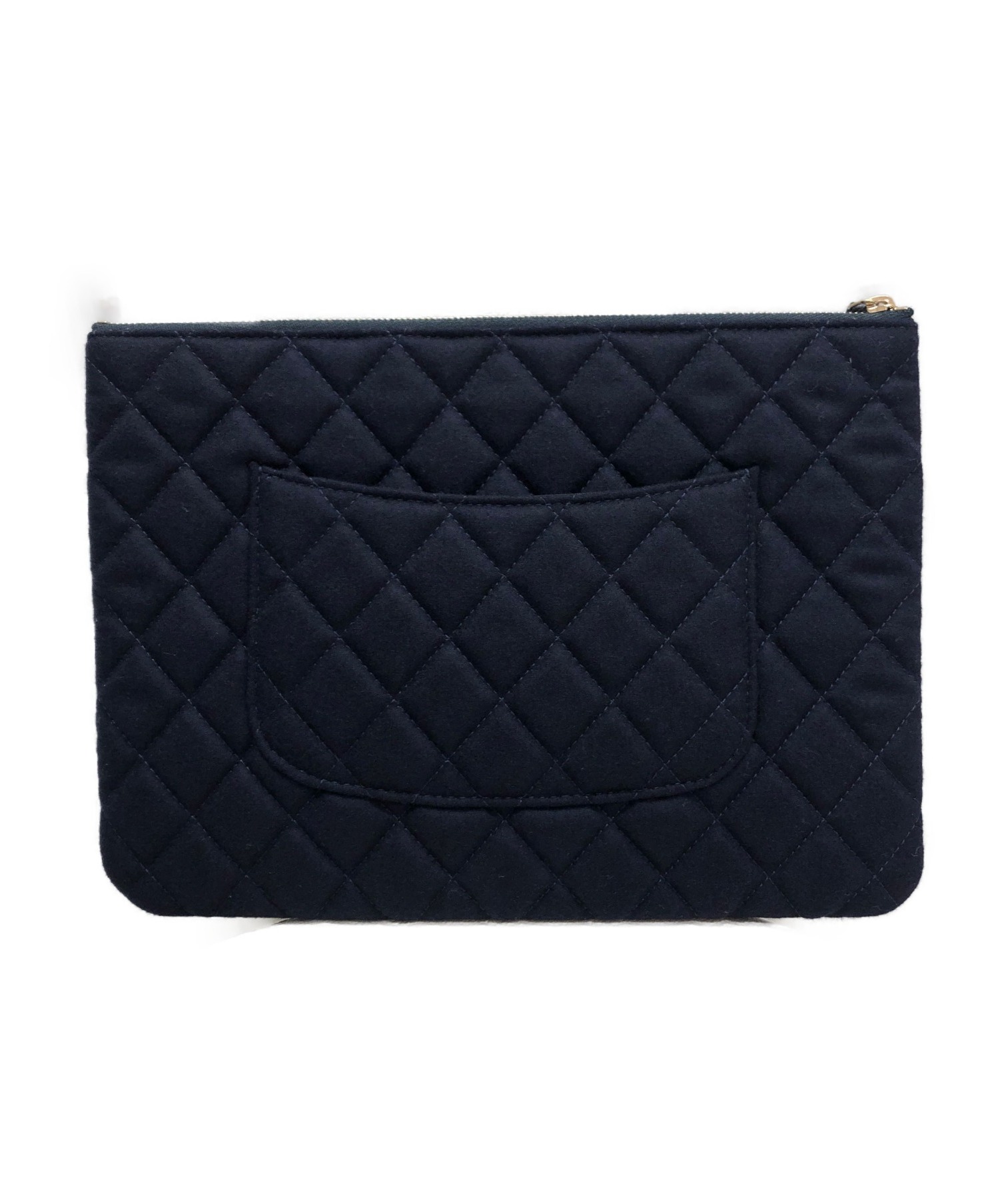 美品　CHANEL シャネル　クラッチバッグ 中古・古着通販】CHANEL (シャネル) クラッチバッグ ネイビー