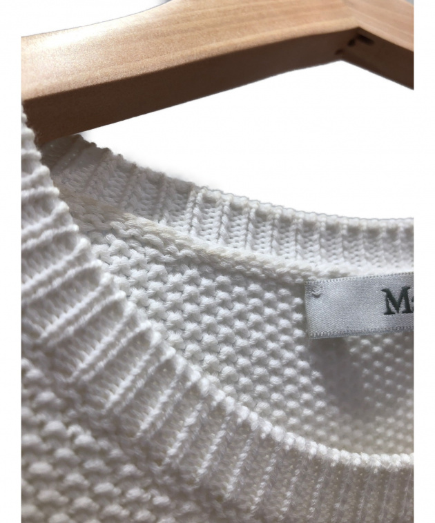 中古・古着通販】MaxMara (マックスマーラ) Mロゴニット ホワイト