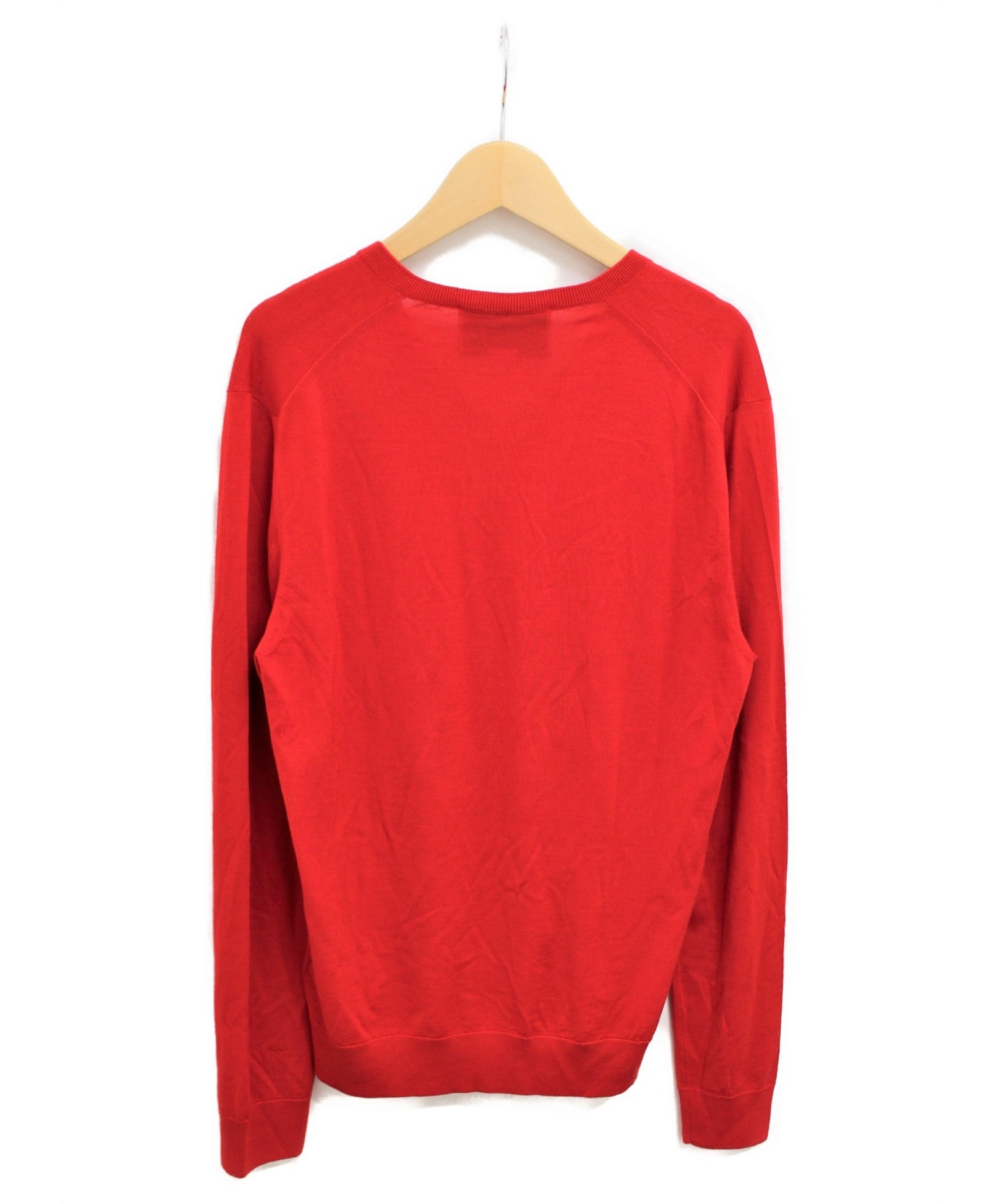 中古・古着通販】GUCCI (グッチ) Vネックニット レッド サイズ:XS