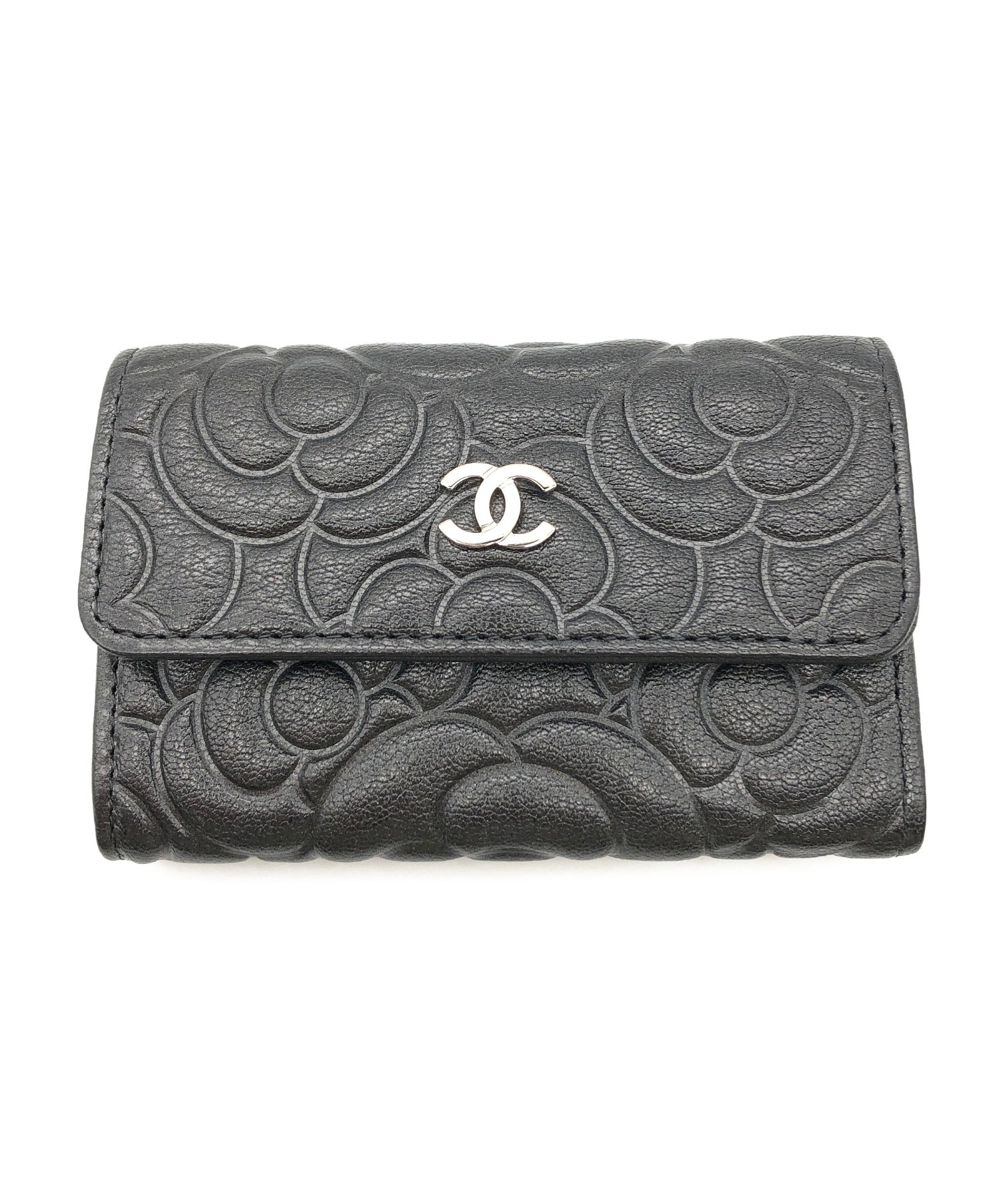 箱付 CHANEL シャネル 小物入れ 陶器 カメリア セット 中古・古着通販】CHANEL (シャネル) カメリアカードケース ブラック